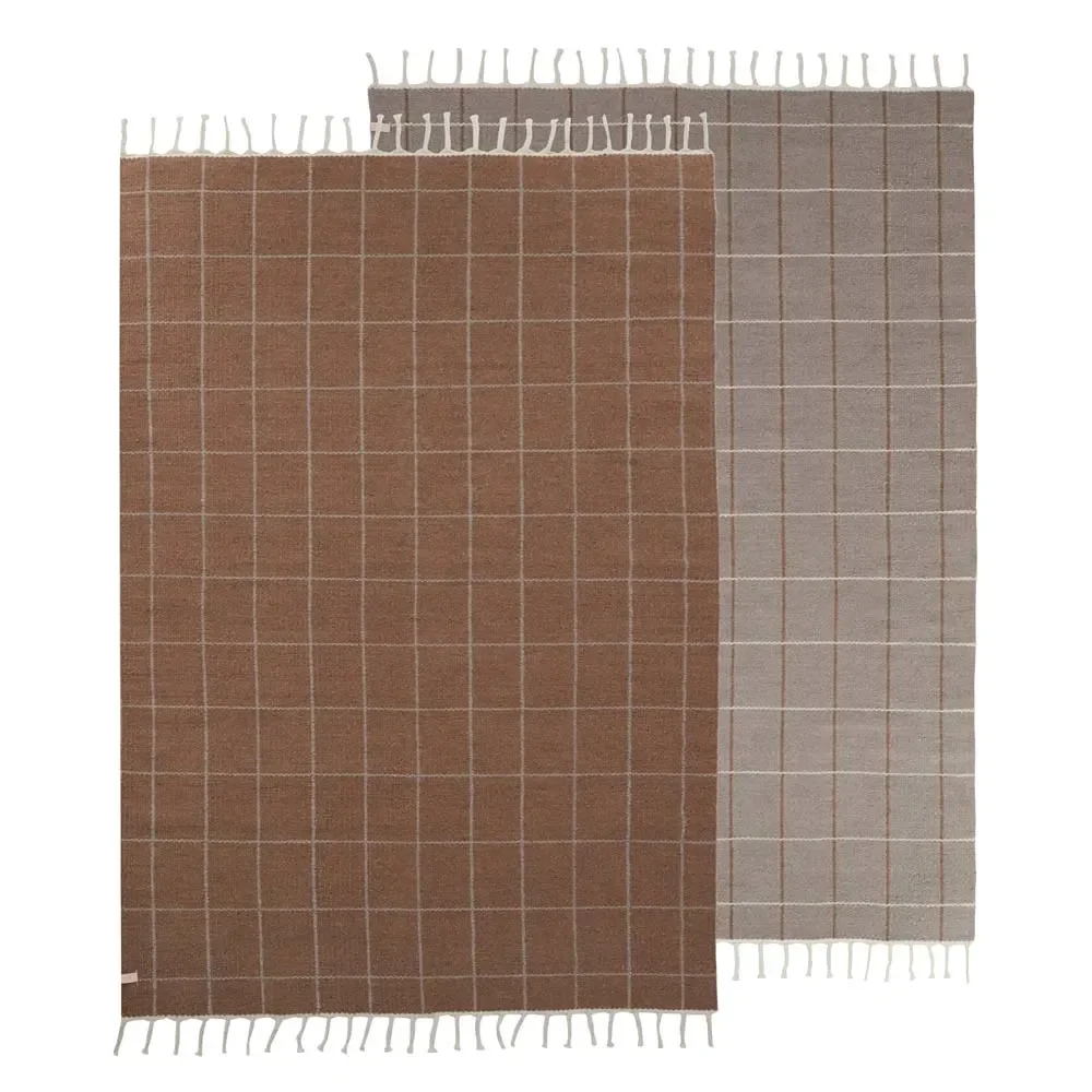 "OYOY Tapis pour enfants Grid caramel/beige image"