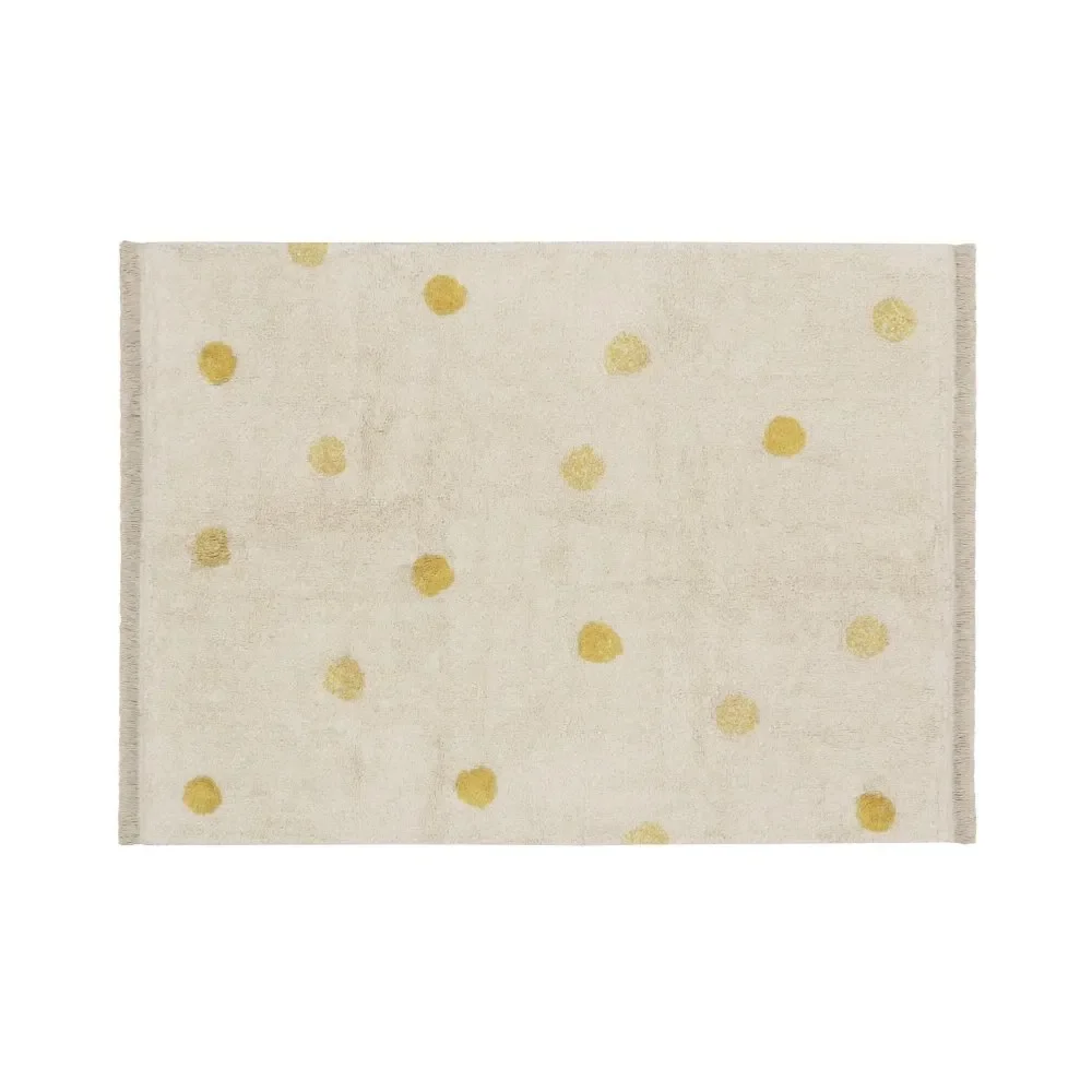"Lorena Canals tapis lavable "Hippy Dots" miel image"