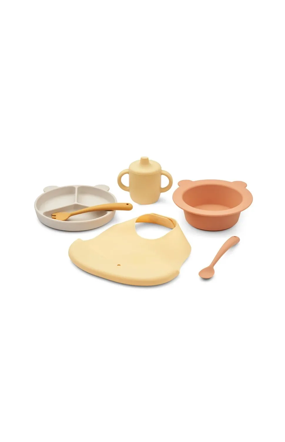 "Liewood Service d'alimentation pour bébé, service de table pour enfants - Stina, Couleur: Mullo Multi mélange jaune image"