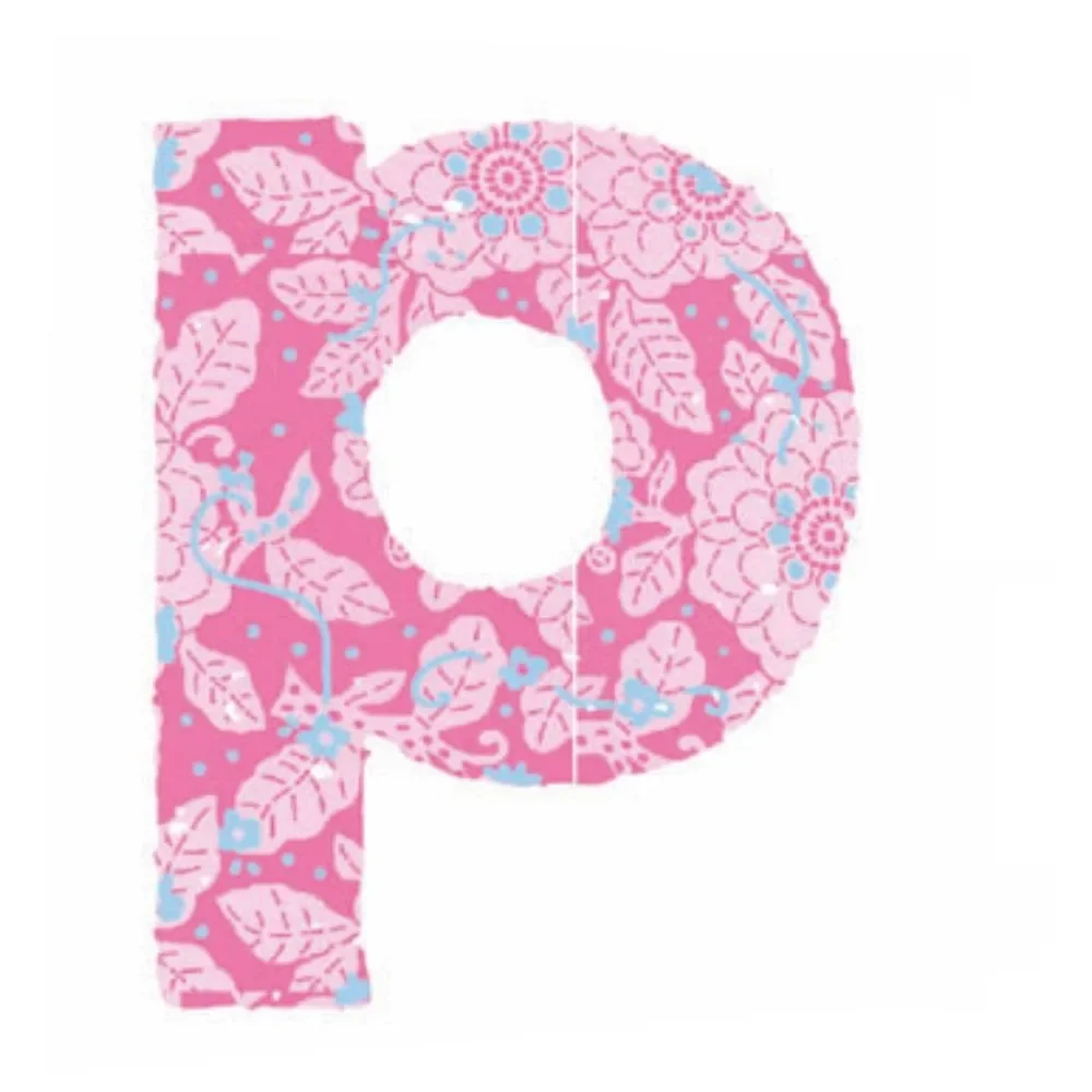 Lilipinso sticker rose lettre p