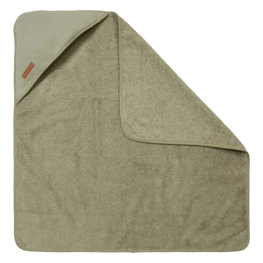 "Little Dutch serviette à capuche uni olive "Pure Olive image"