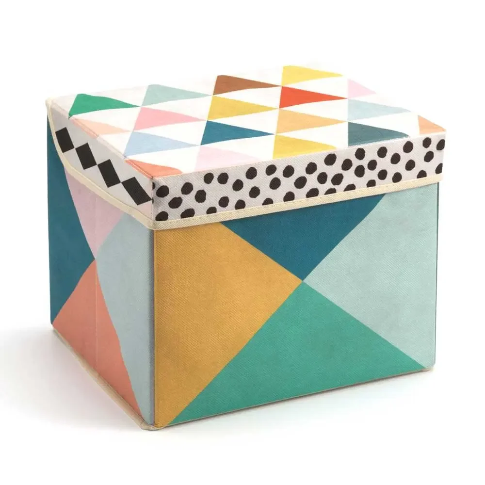 "Djeco Rangement Tabouret multicolore image"