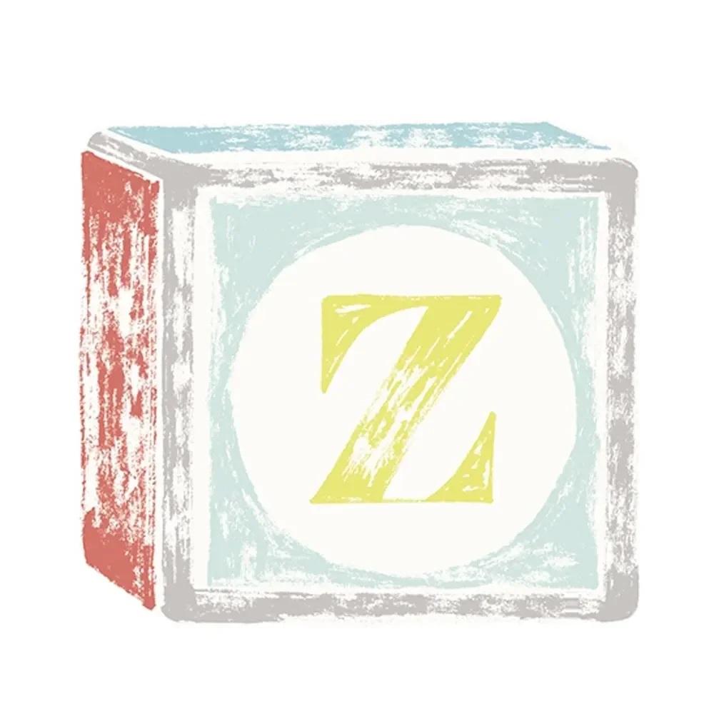 Lilipinso Autocollant lettre sur cube de jeu Z