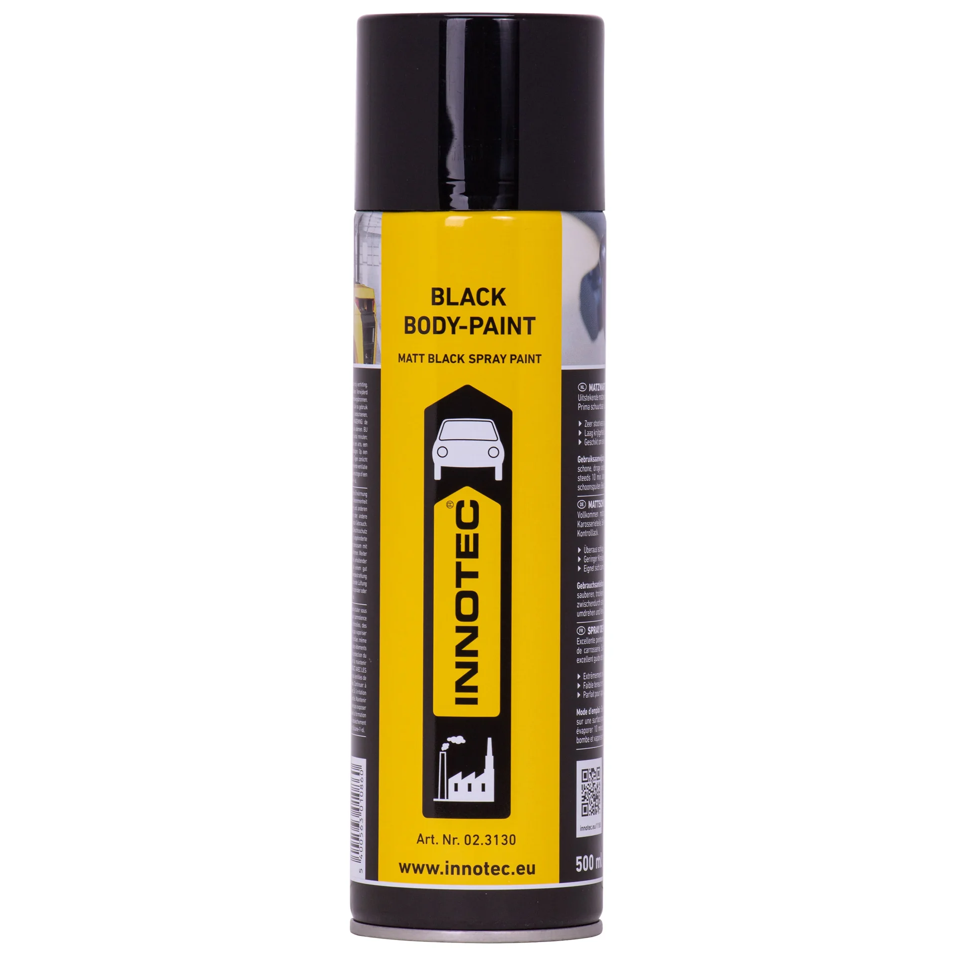 "Peinture noire carrosserie, 500ml, noir mat image"