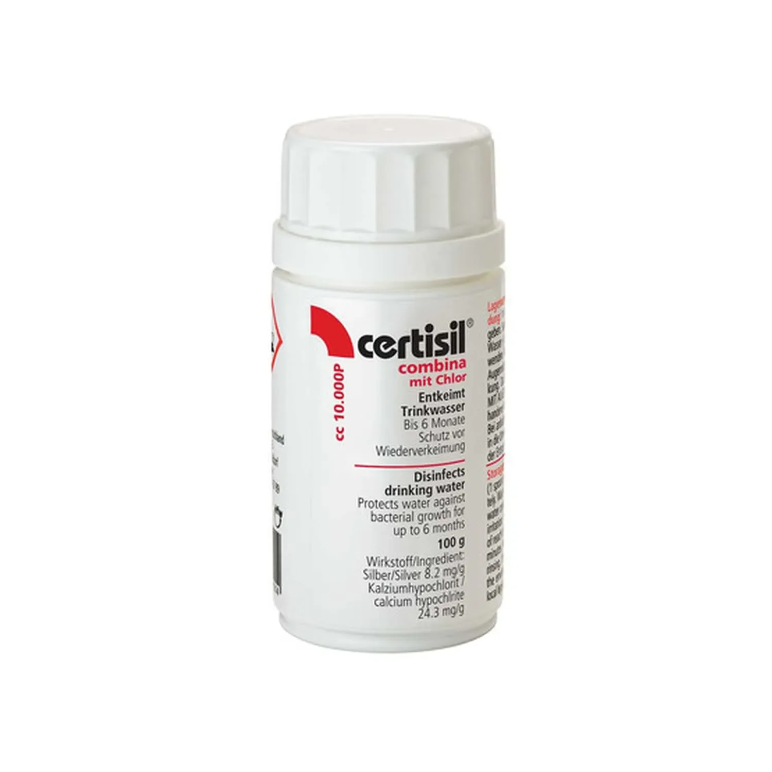 "Purification eau voyage, Certisil Katadyn combina CC 10.000 P, poudre chlorée, 100g image"