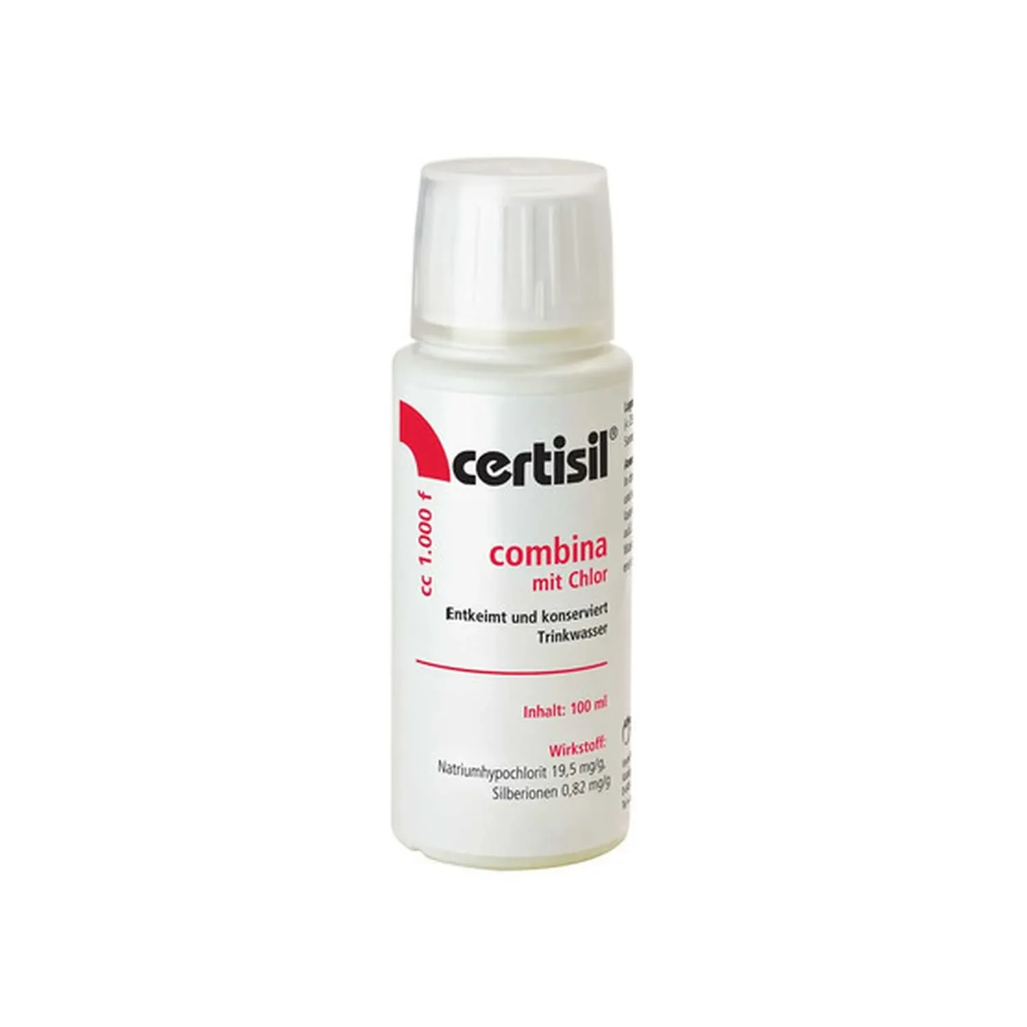 "Purification eau voyage, désinfection eau potable, Certisil combina CC 1.000 F - 100ml image"
