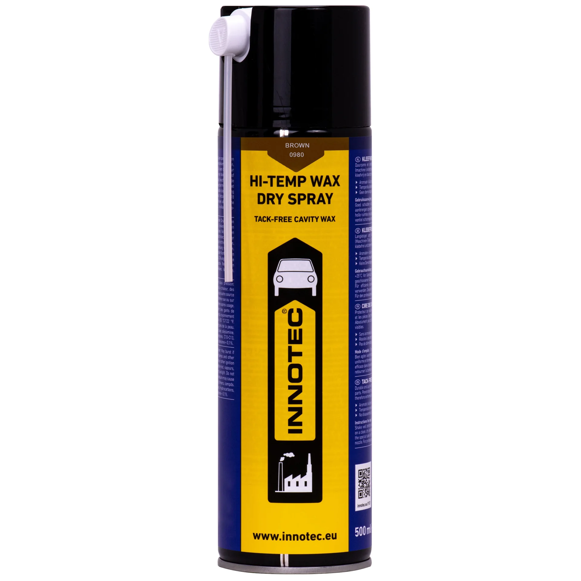 "Cire haute température, spray cire sèche, aérosol 500ml, cire marron, protection image"