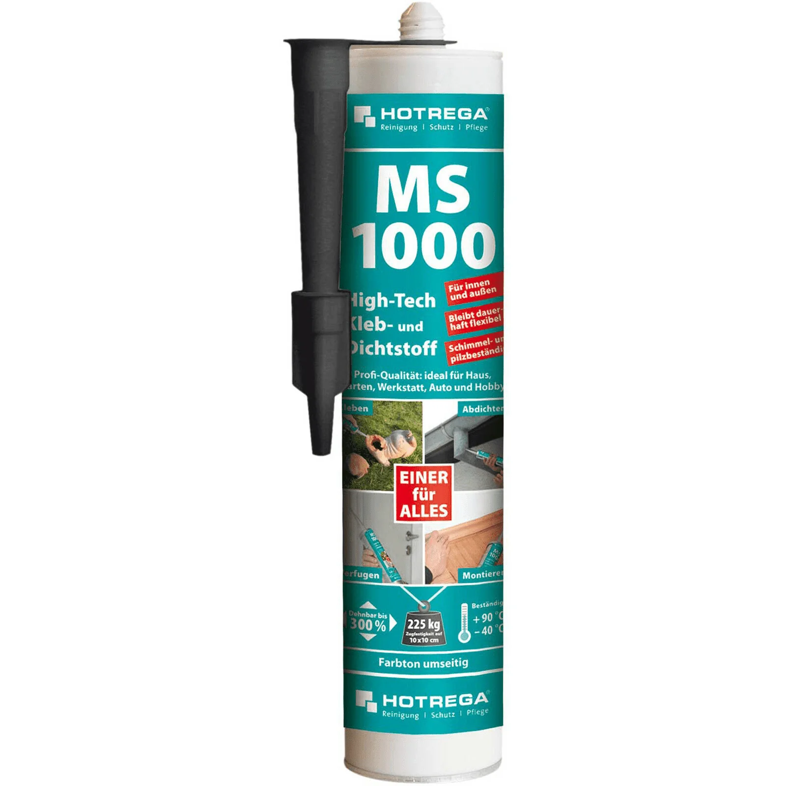 "Mastic colle haute performance, Colle mastic MS polymère, Mastic colle noir, 290ml noir image"