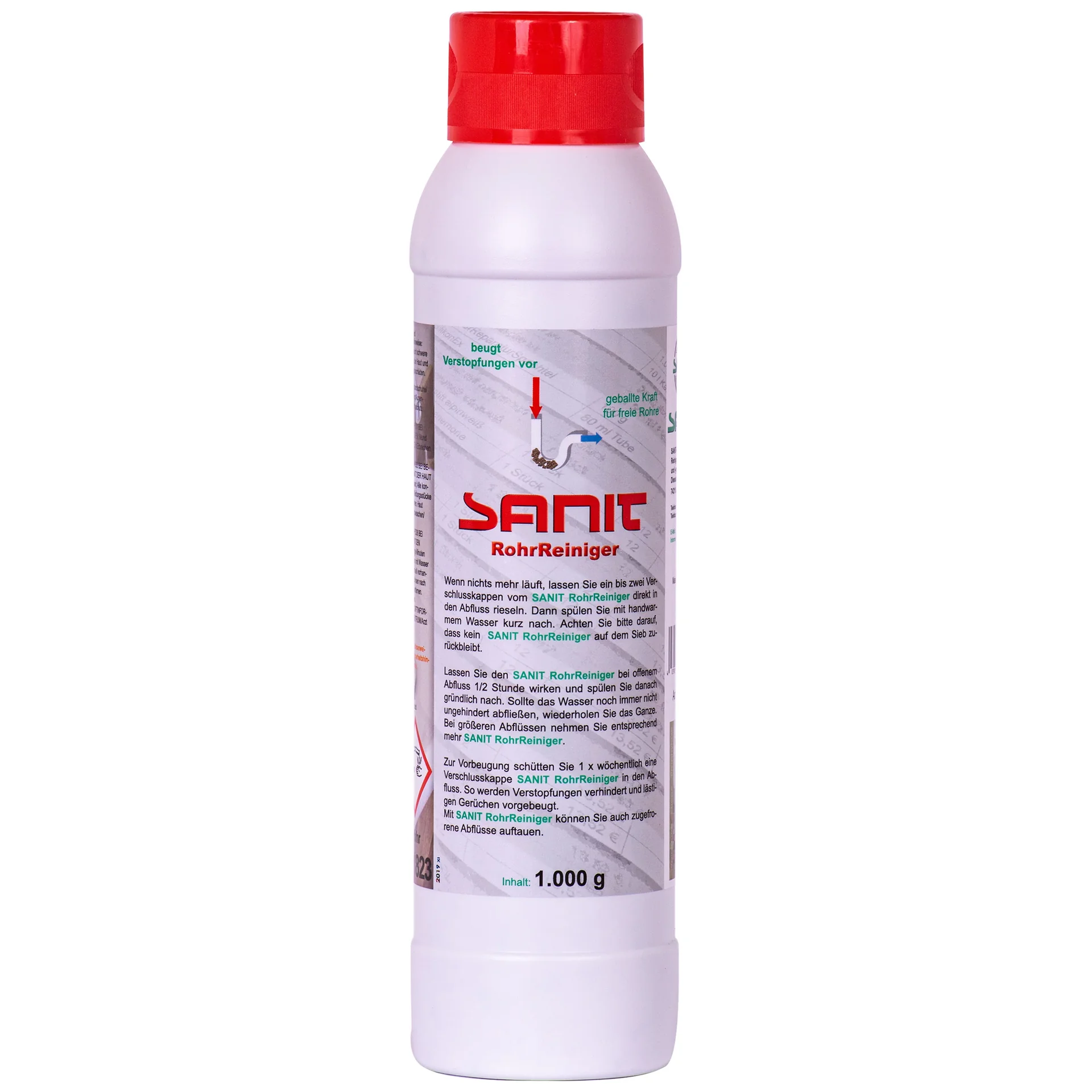 "Déboucheur canalisation poudre 1000 g, granulés déboucheur, nettoyant canalisation image"