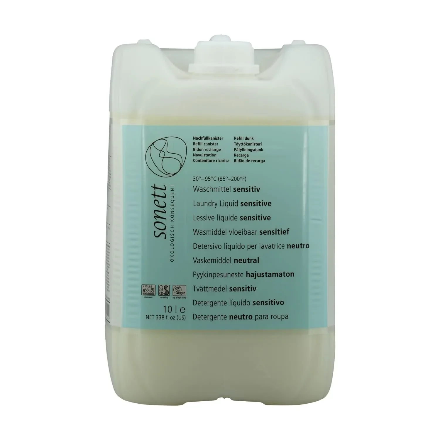 "Lessive liquide sensitive 10 litres, lessive sans parfum, lessive hypoallergénique image"