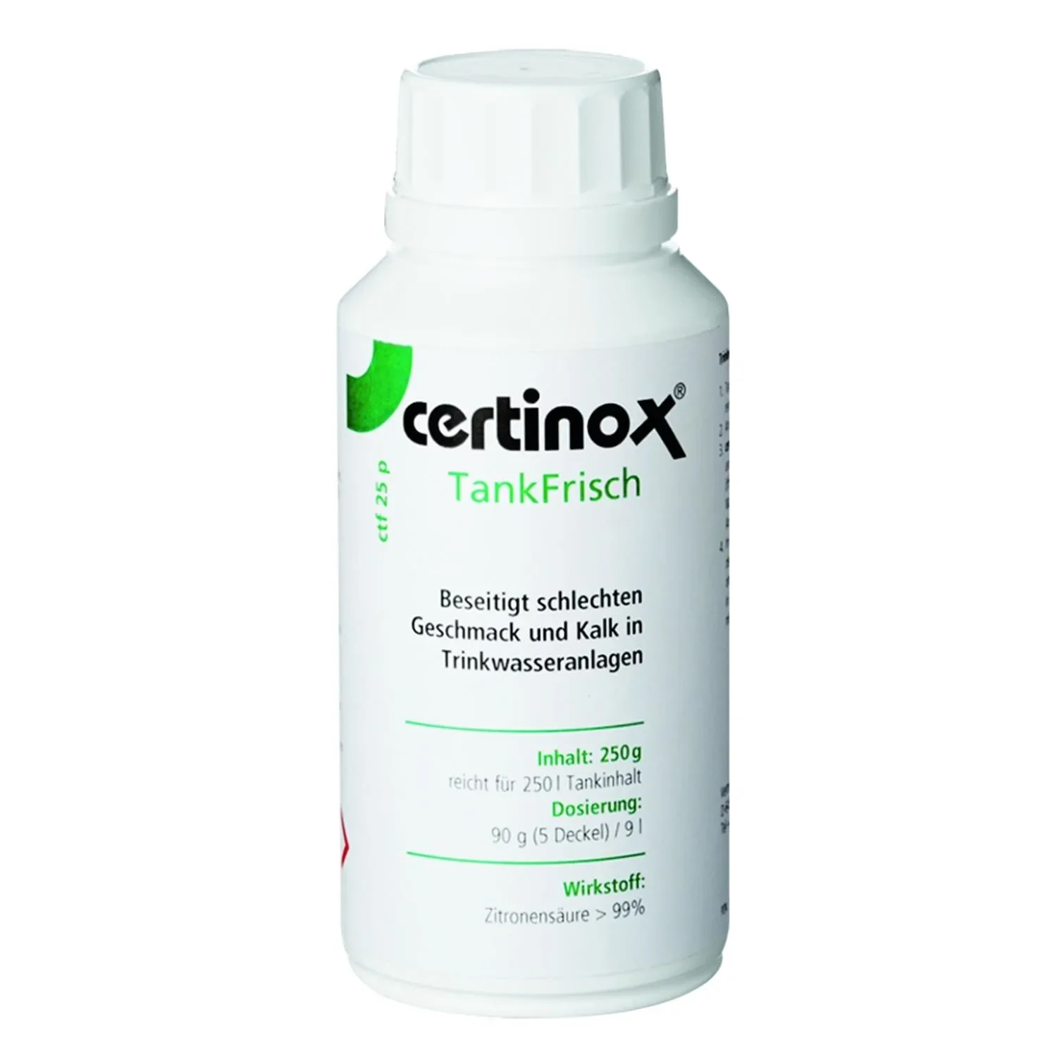 "Nettoyage réservoir eau potable, Certinox TankFrisch CTF 50 P, 500 g, entretien réservoir eau image"
