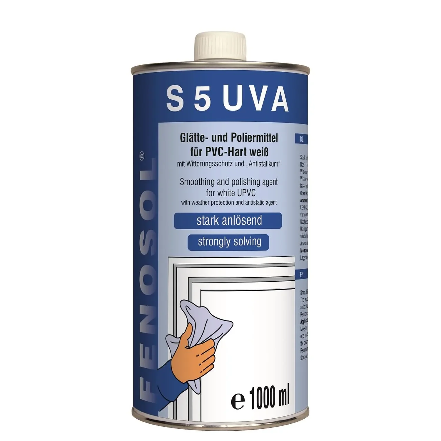 Nettoyant PVC, Fenosol S 5 UVA, nettoyant fort, 1 litre