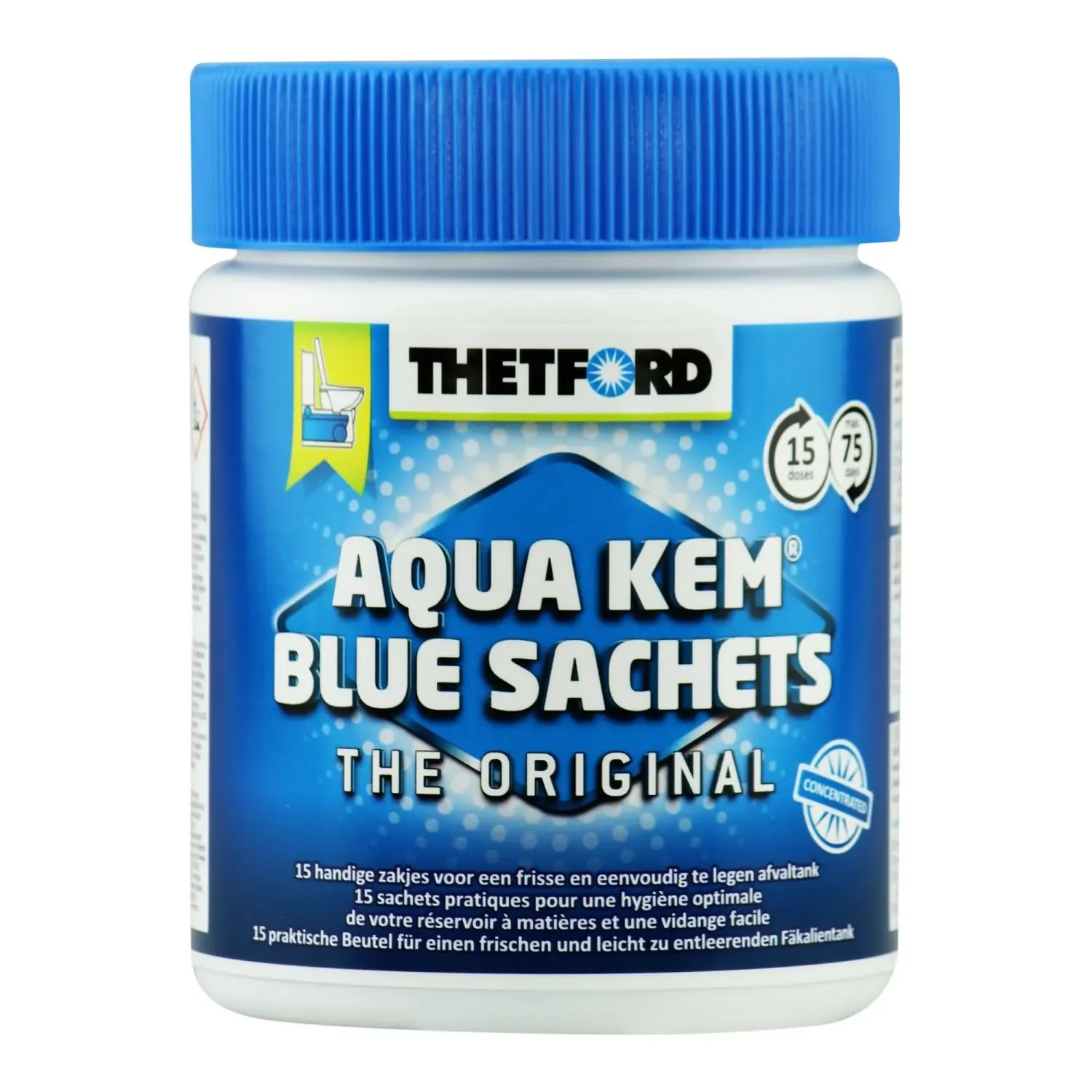 "Produit WC chimique, sachets Aqua Kem Blue, 15 sachets image"