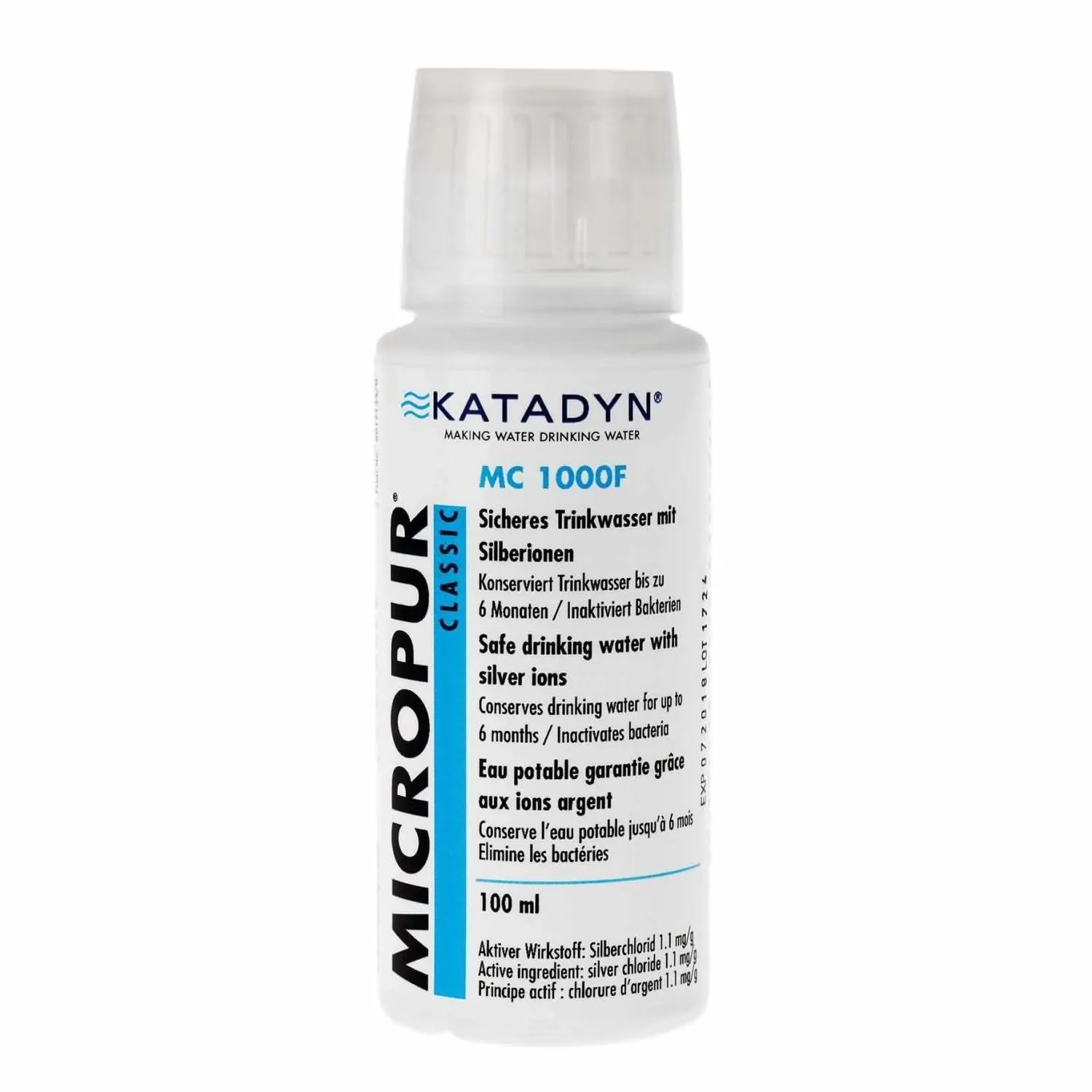 Purification eau voyage, Gouttes purification eau, Micropur Classic MC 1000F 100ml, Potabilisation eau voyage