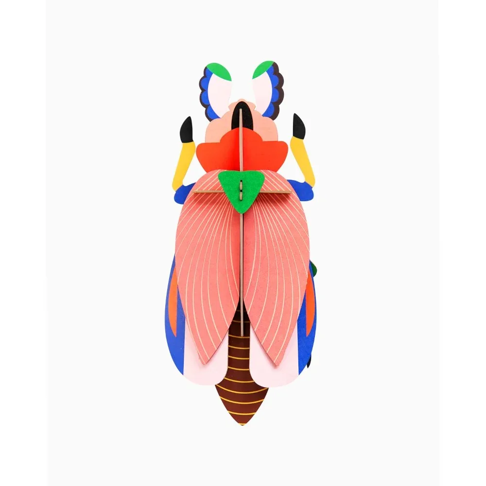 "studio ROOF Coccinelle 3D carton rose image"