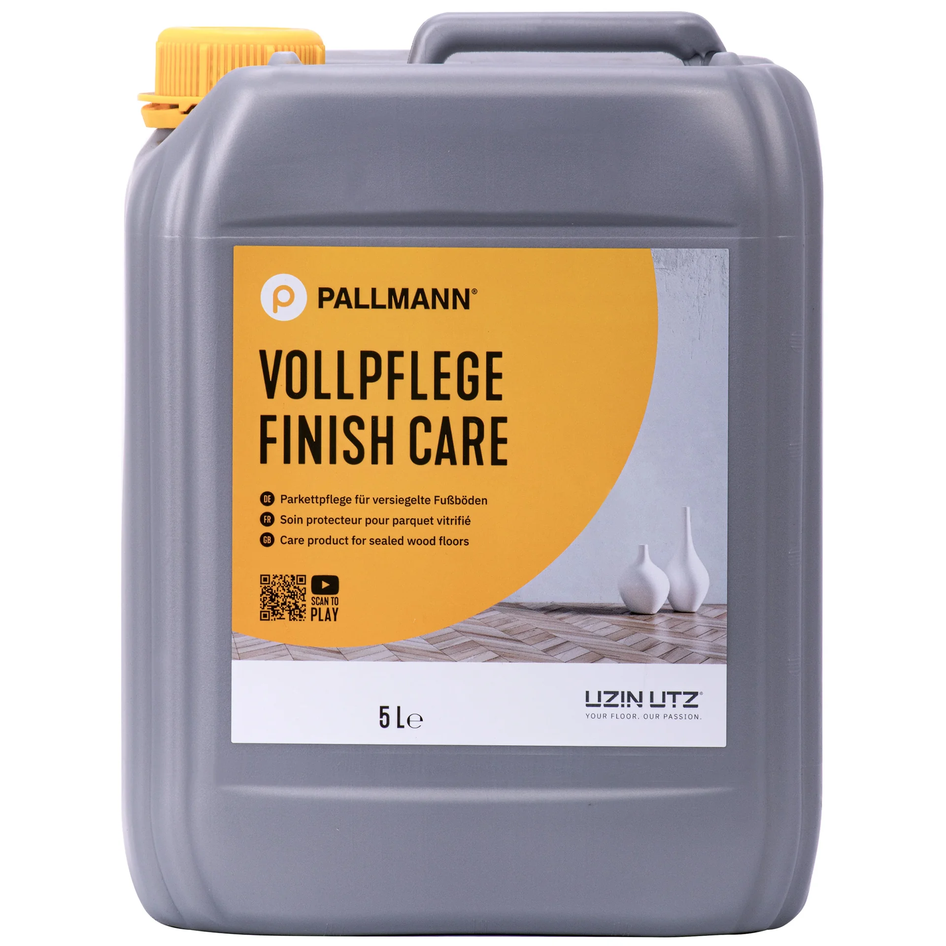"Entretien parquet, Vollpflege/Finish Care Pallmann halbmatt 5 Liter, protection parquet image"