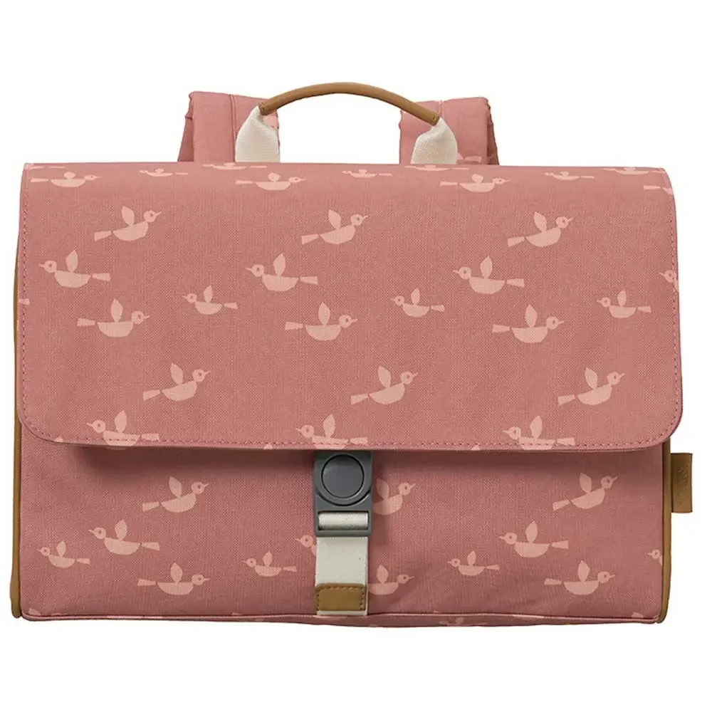 Fresk Cartable oiseaux rose