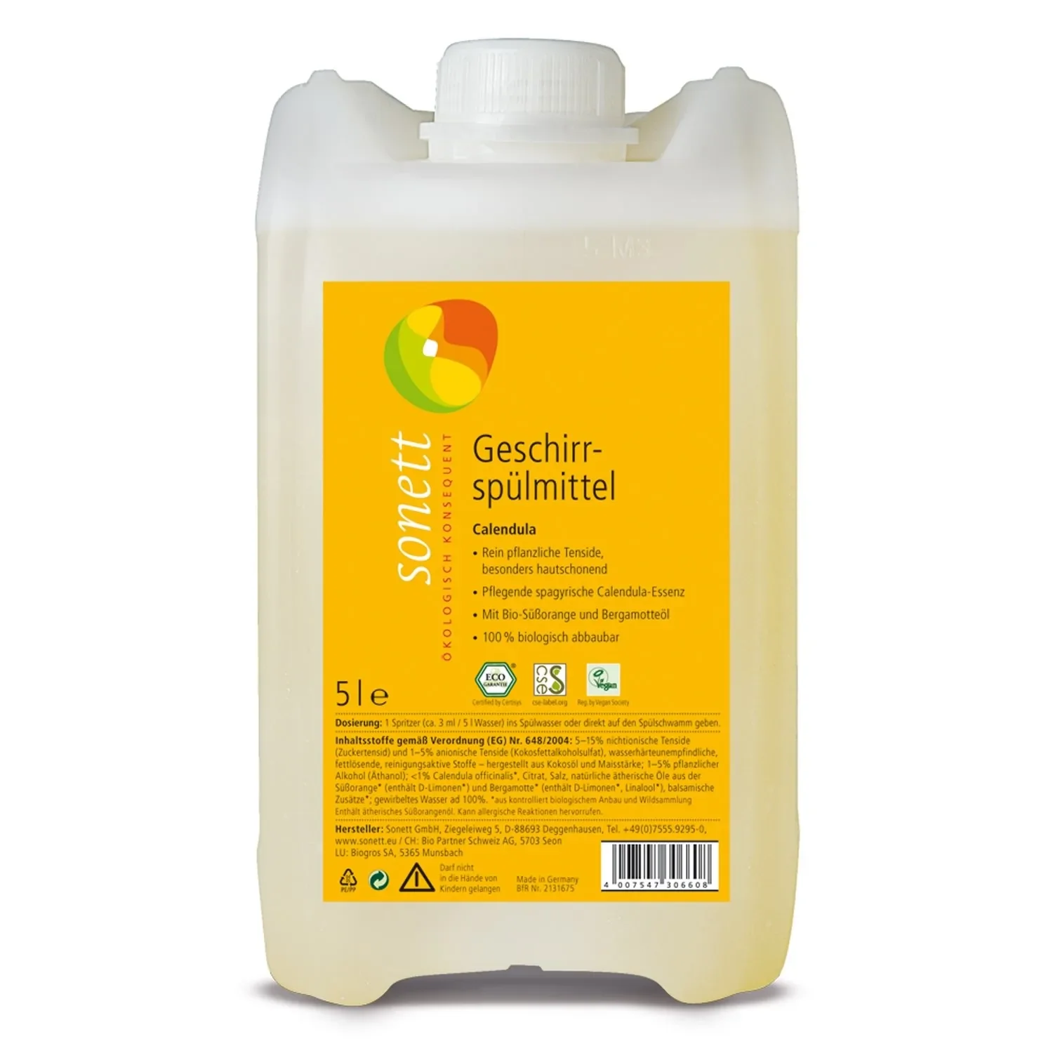 "Liquide vaisselle calendula 5 litres, écologique, savon vaisselle image"