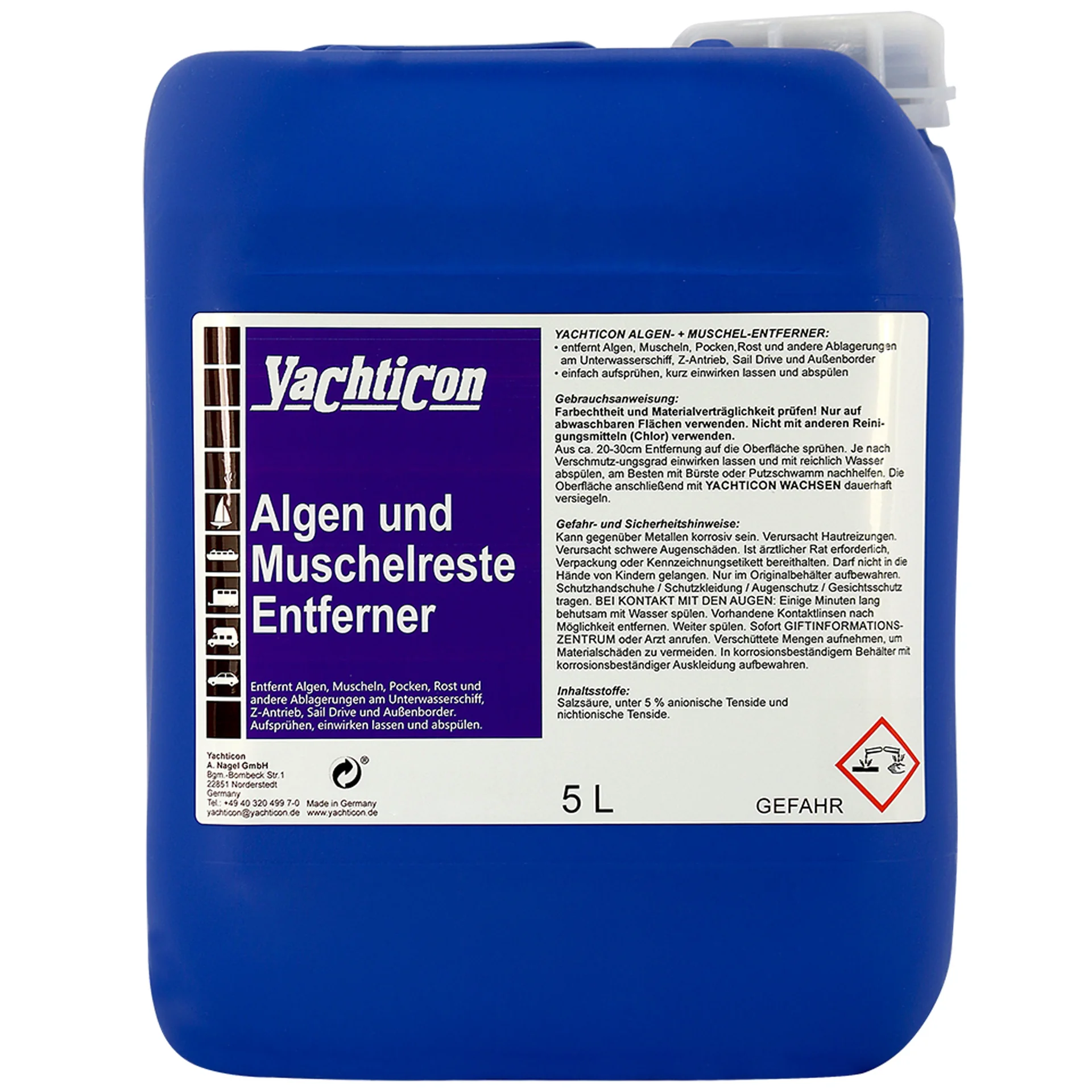 "Nettoyant algues bateau 5 Liter, anti algues bateau, nettoyant coque bateau image"