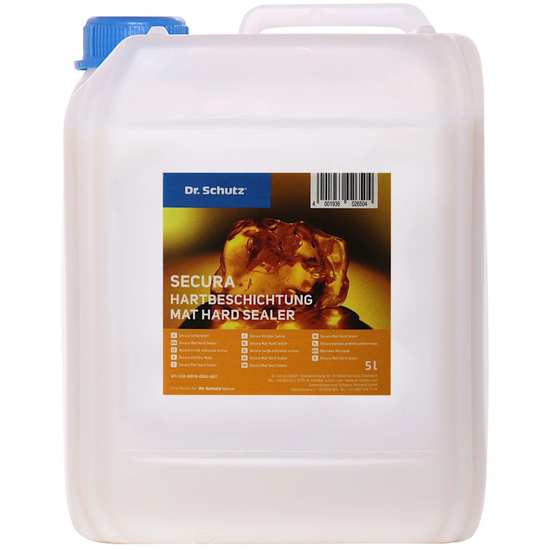 "Vitrificateur parquet, vitrification parquet, DR. SCHUTZ Secura Hartversiegelung seidenmatt 5 Liter pour environ 100 m² image"