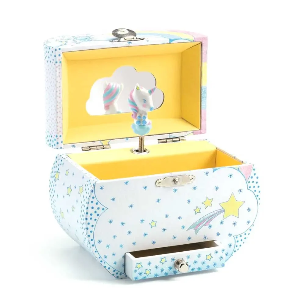 "Djeco Boîte à bijoux avec boîte à musique Licorne image"