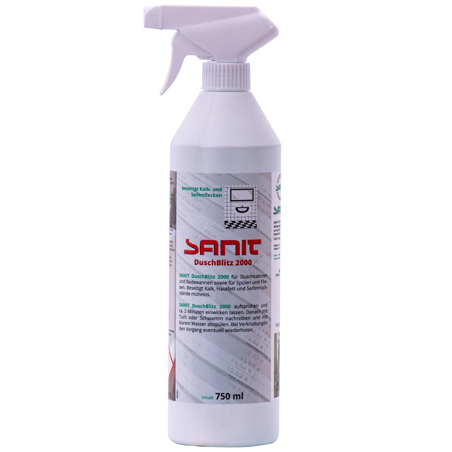 "Nettoyant douche quotidien, 750 ml, anticalcaire, pour salle de bain, entretien facile image"