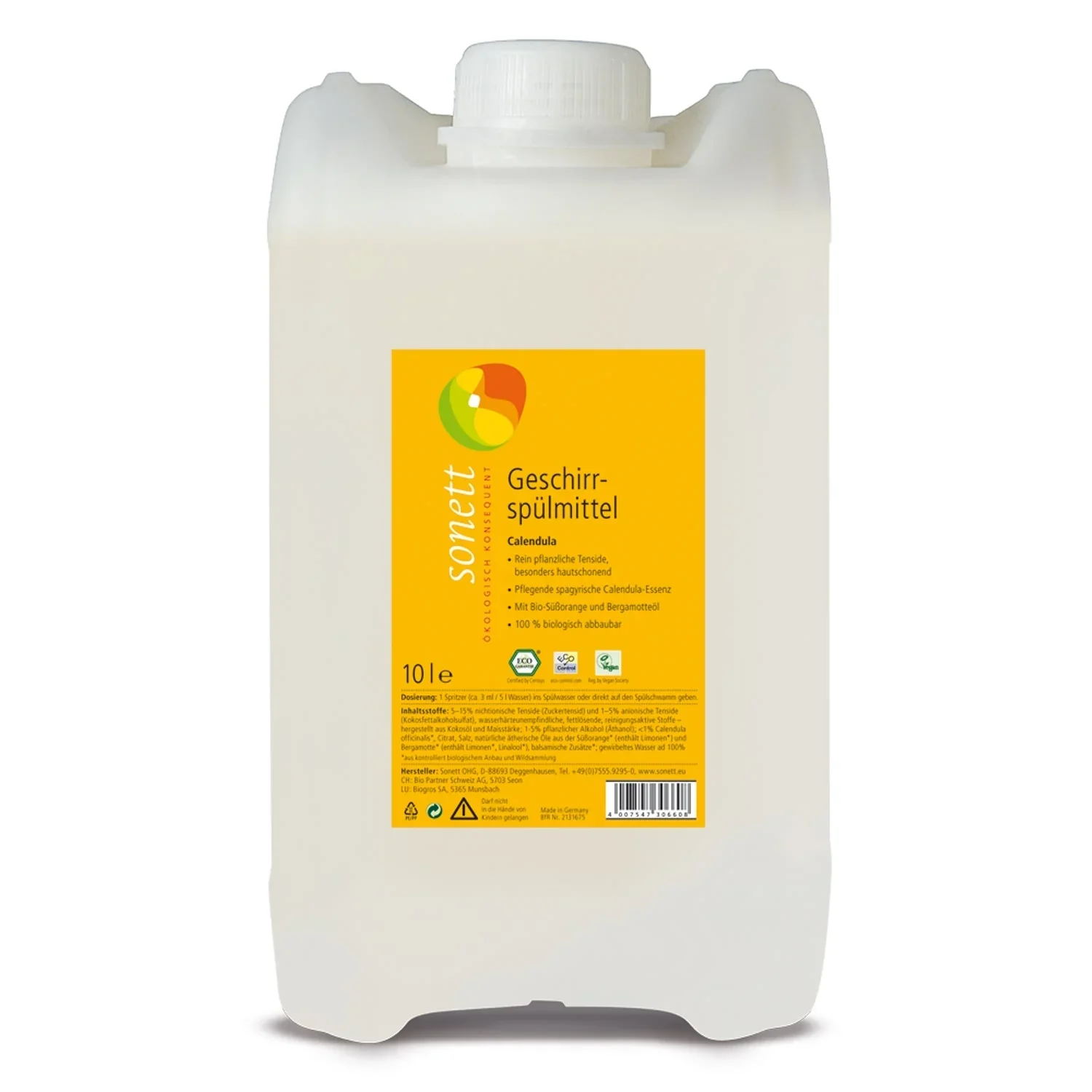 "Liquide vaisselle calendula 10 litres, professionnel, écologique, grand format image"