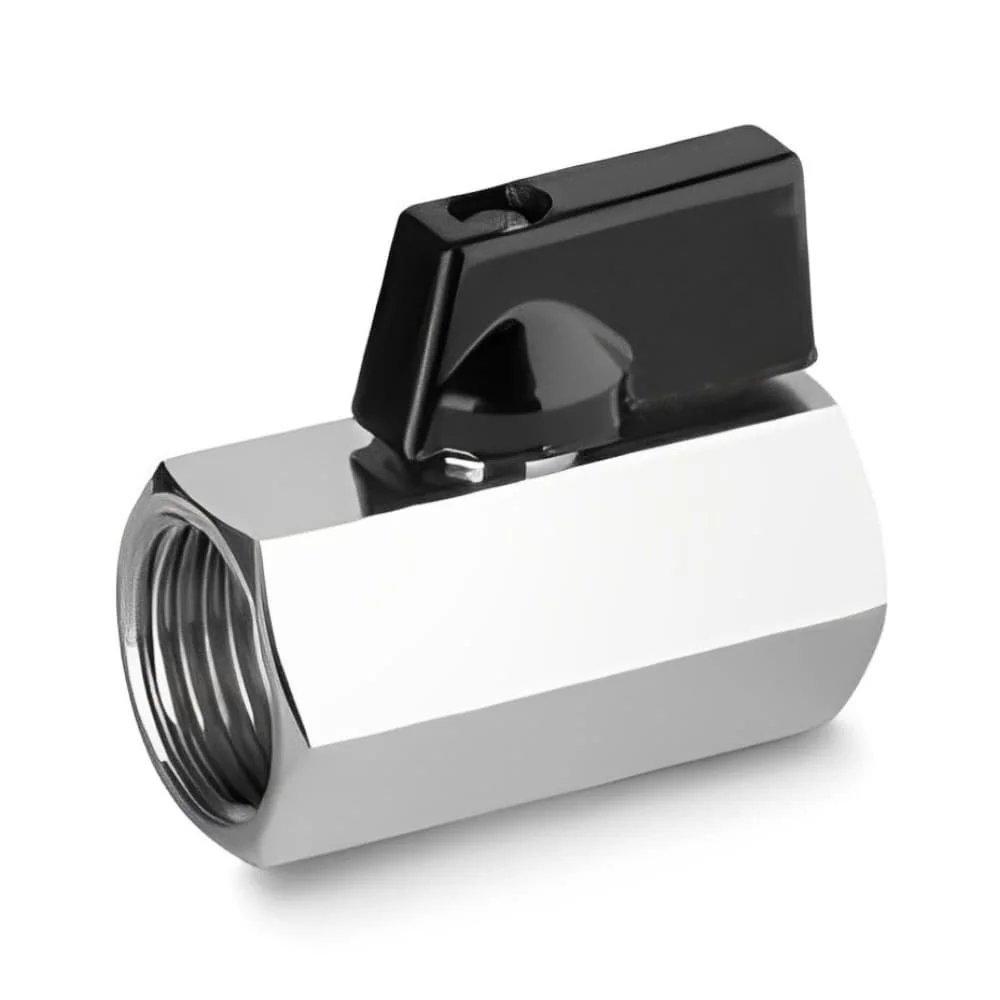 "Mini Robinet à Boisseau Sphérique Laiton Chromé 1/2 Pouce image"