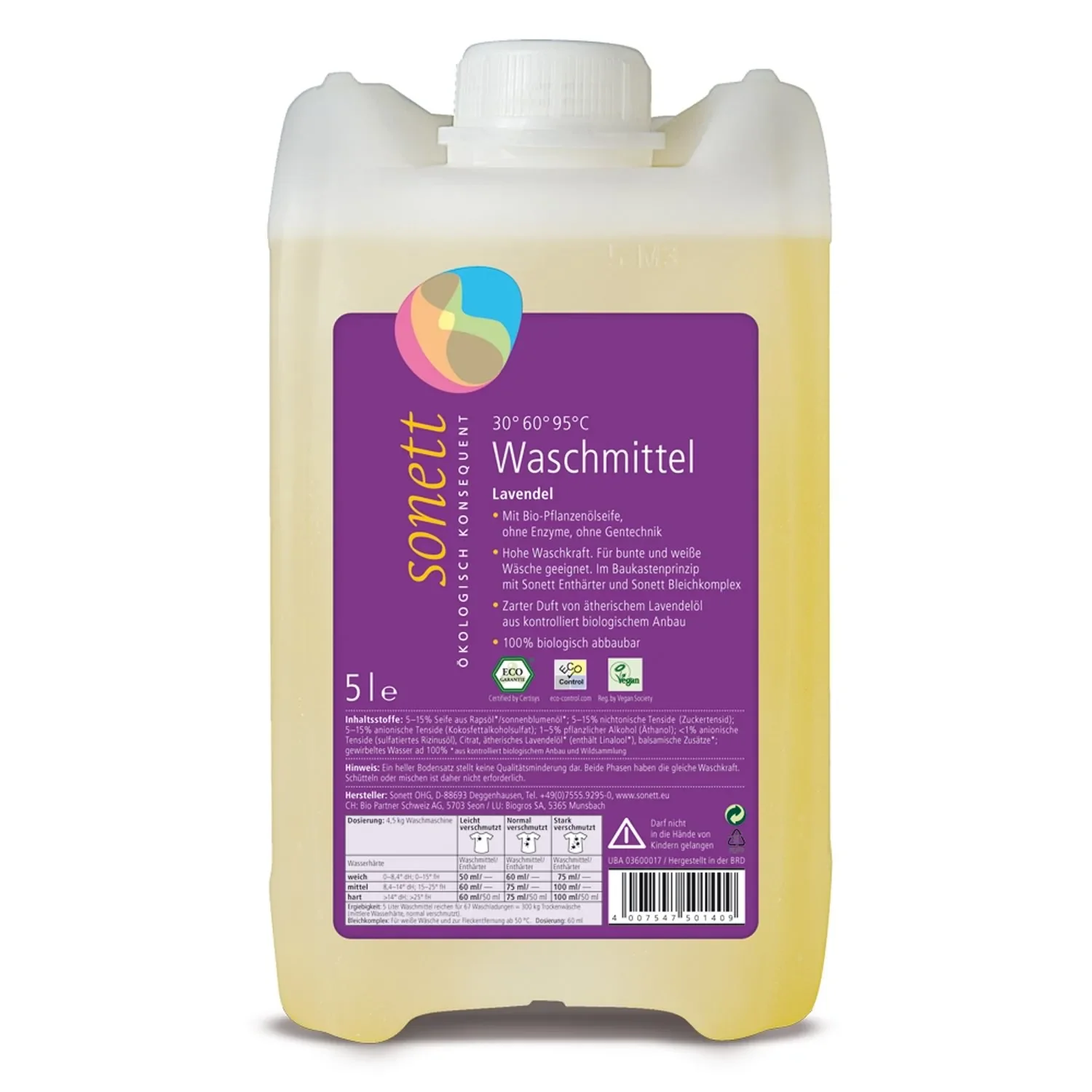 "Lessive liquide lavande 5 litres, lessive concentrée, lavande image"