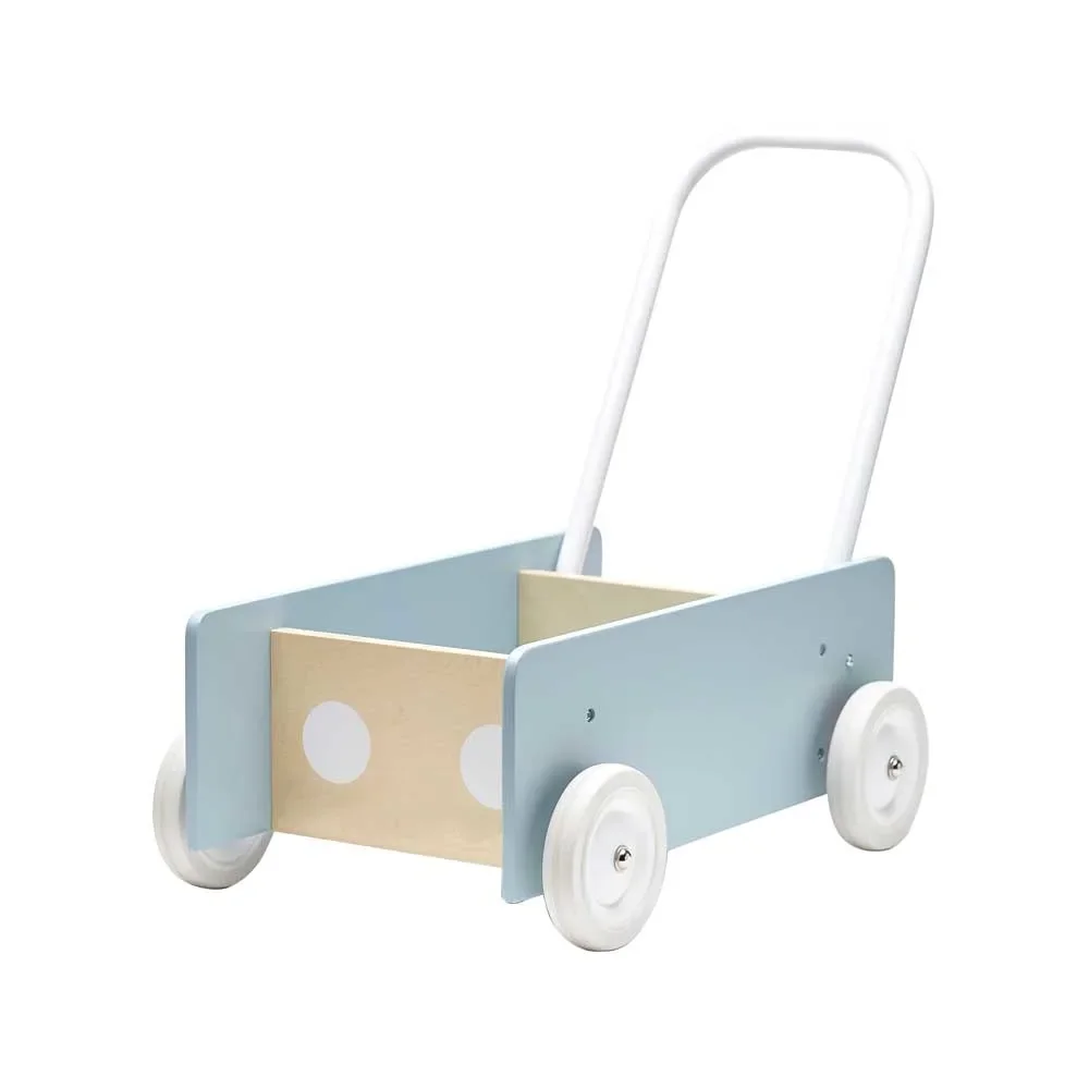 Kids Concept Chariot de marche en bois gris-bleu