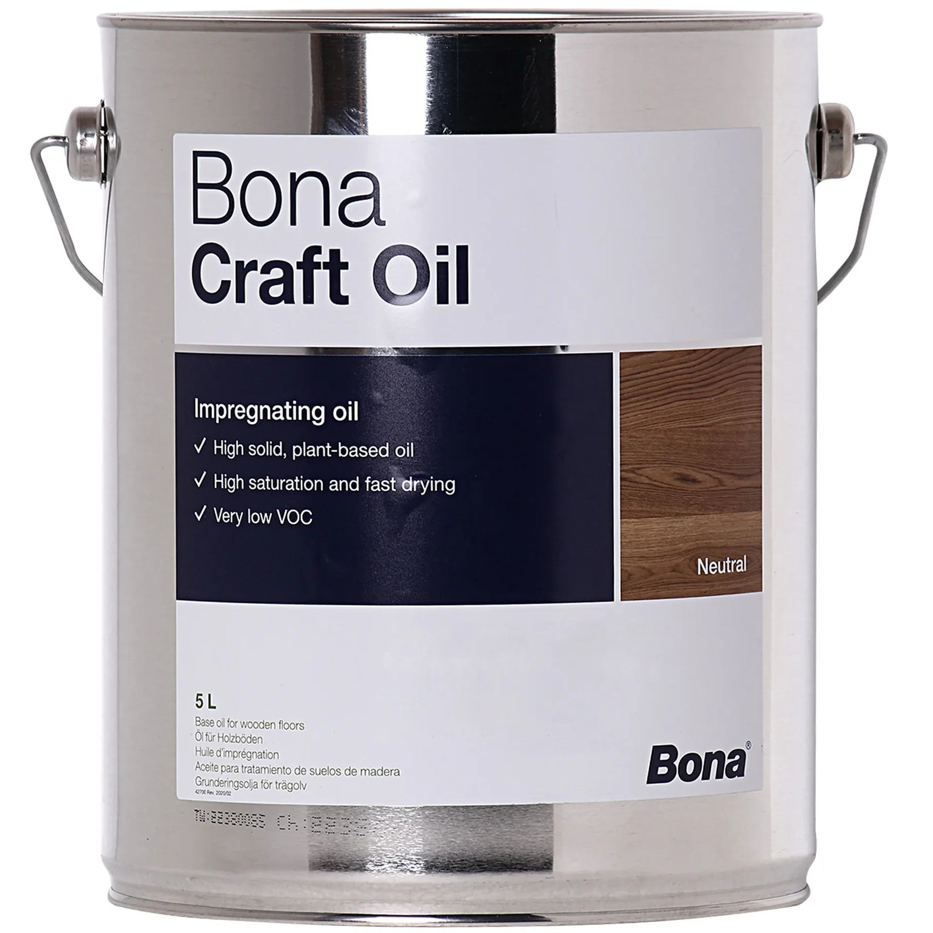 "Huile bois neutre 5 Liter, huile craft bois, huile parquet neutre, incolore, naturelle image"