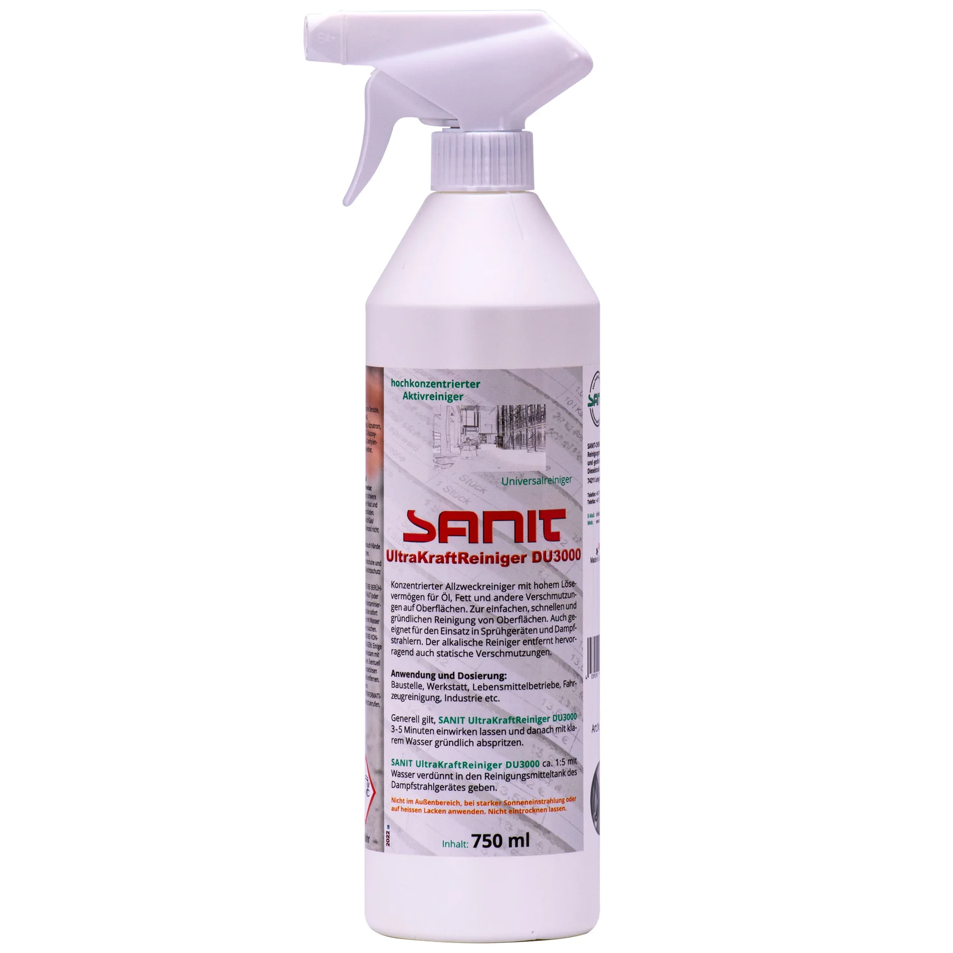 "Nettoyant puissant salle de bain, DU 3000 750 ml, nettoyant anticalcaire puissant, nettoyant WC puissant, surfaces difficiles image"