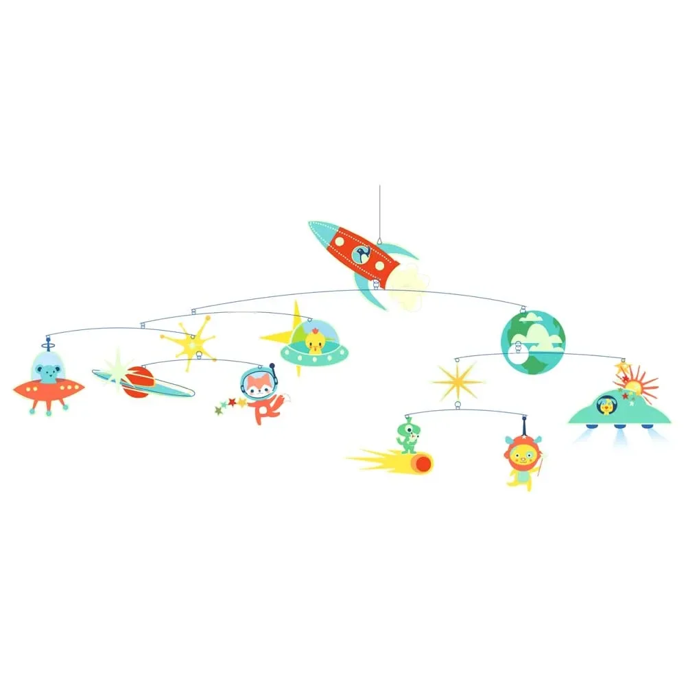 "Djeco Enfants Mobile Animaux dans l'espace fluorescent image"