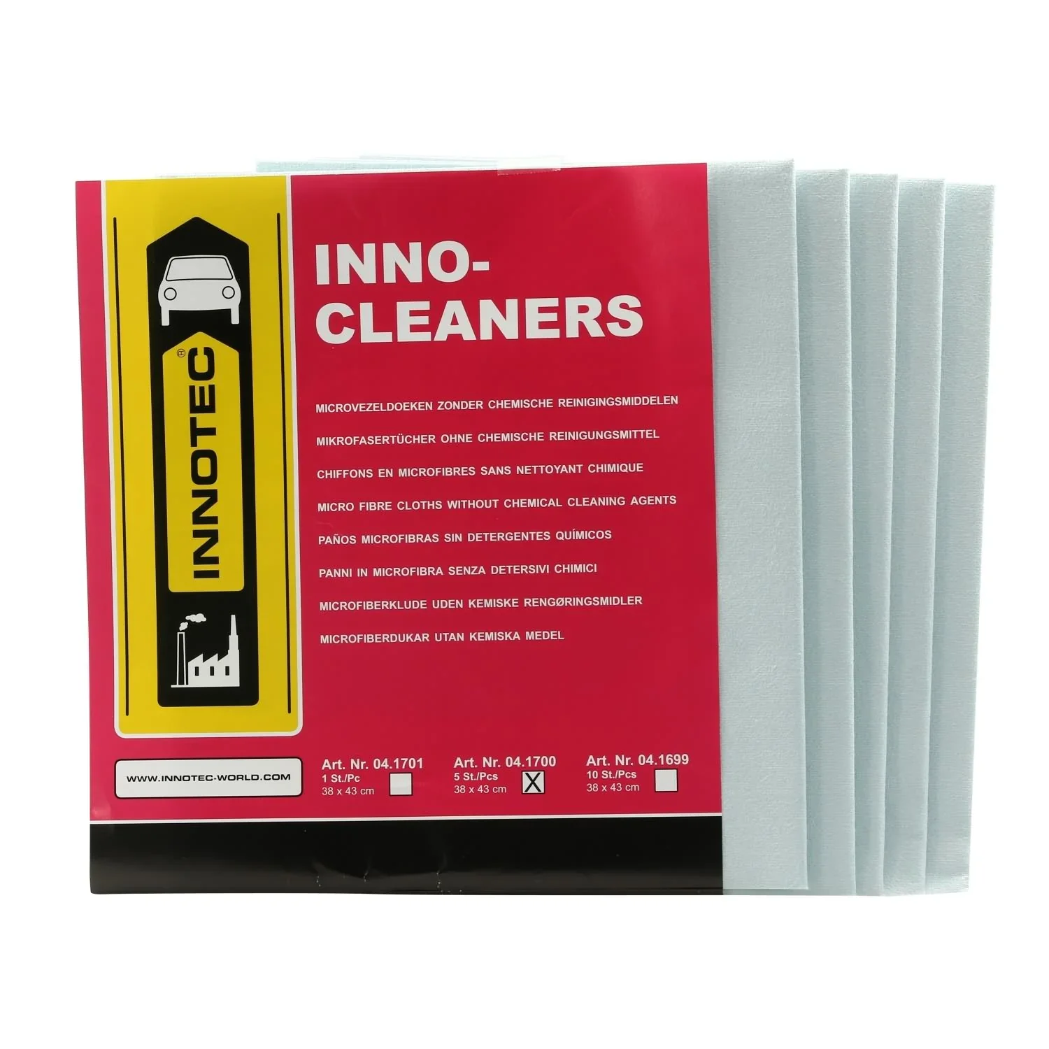 "Chiffons microfibres, 5 Pièces, Inno Cleaners, microfibre auto image"