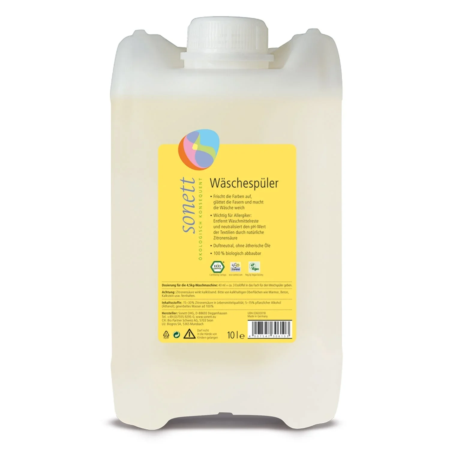 "Adoucissant linge 10 Liter, Rinçage linge, Adoucissant écologique image"