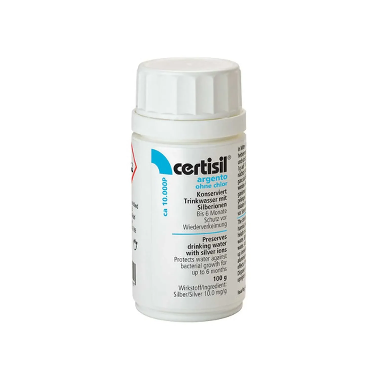 "Conservation eau potable, Certisil Argento, purification eau potable, traitement eau camping image"