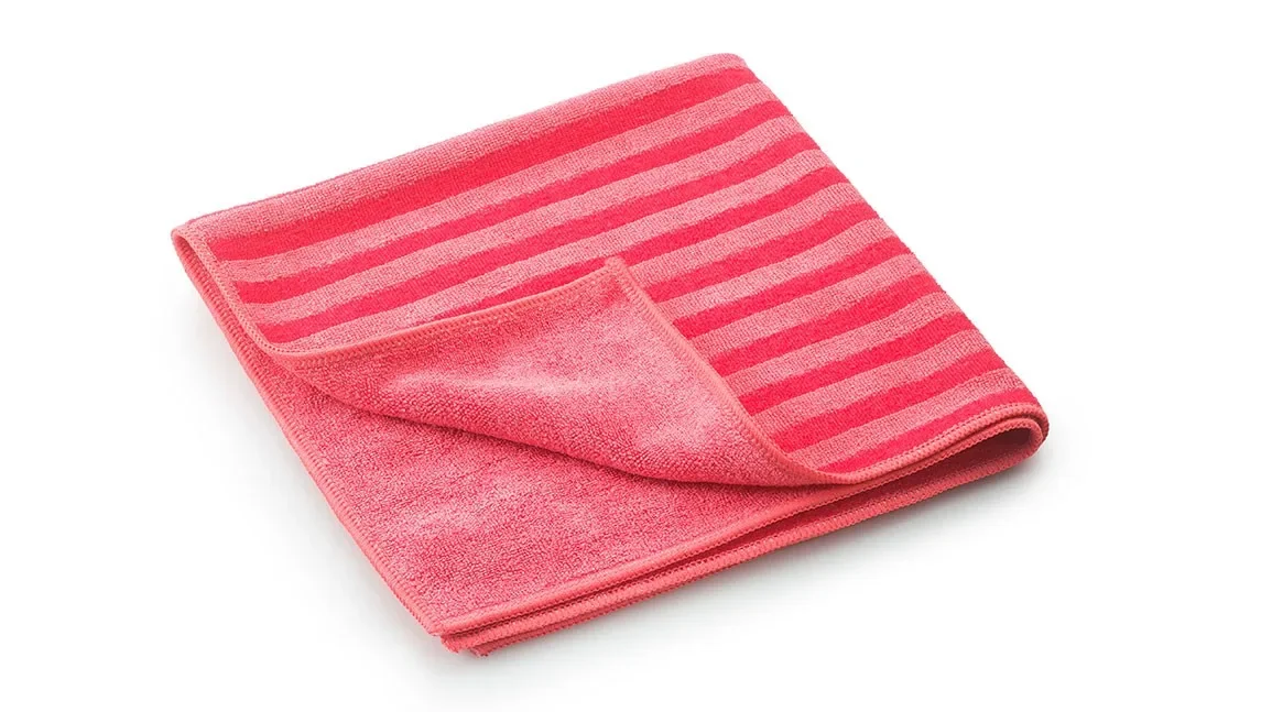 "Chiffons de nettoyage rouge, 40 x 40cm, pack de 10, torchons microfibre rouge image"