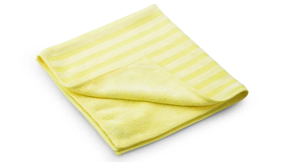 "Chiffons de nettoyage professionnels, chiffons microfibres 40x40cm, jaune, pack 10 pièces image"