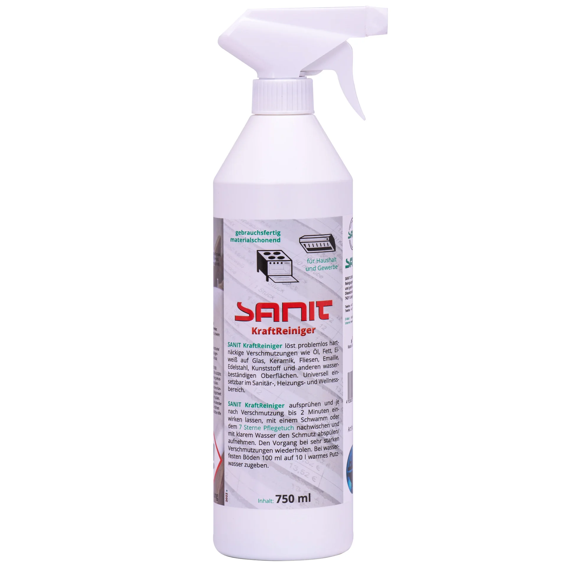 "Nettoyant salle de bain puissant, 750ml, nettoyant anticalcaire puissant, nettoyant WC puissant image"