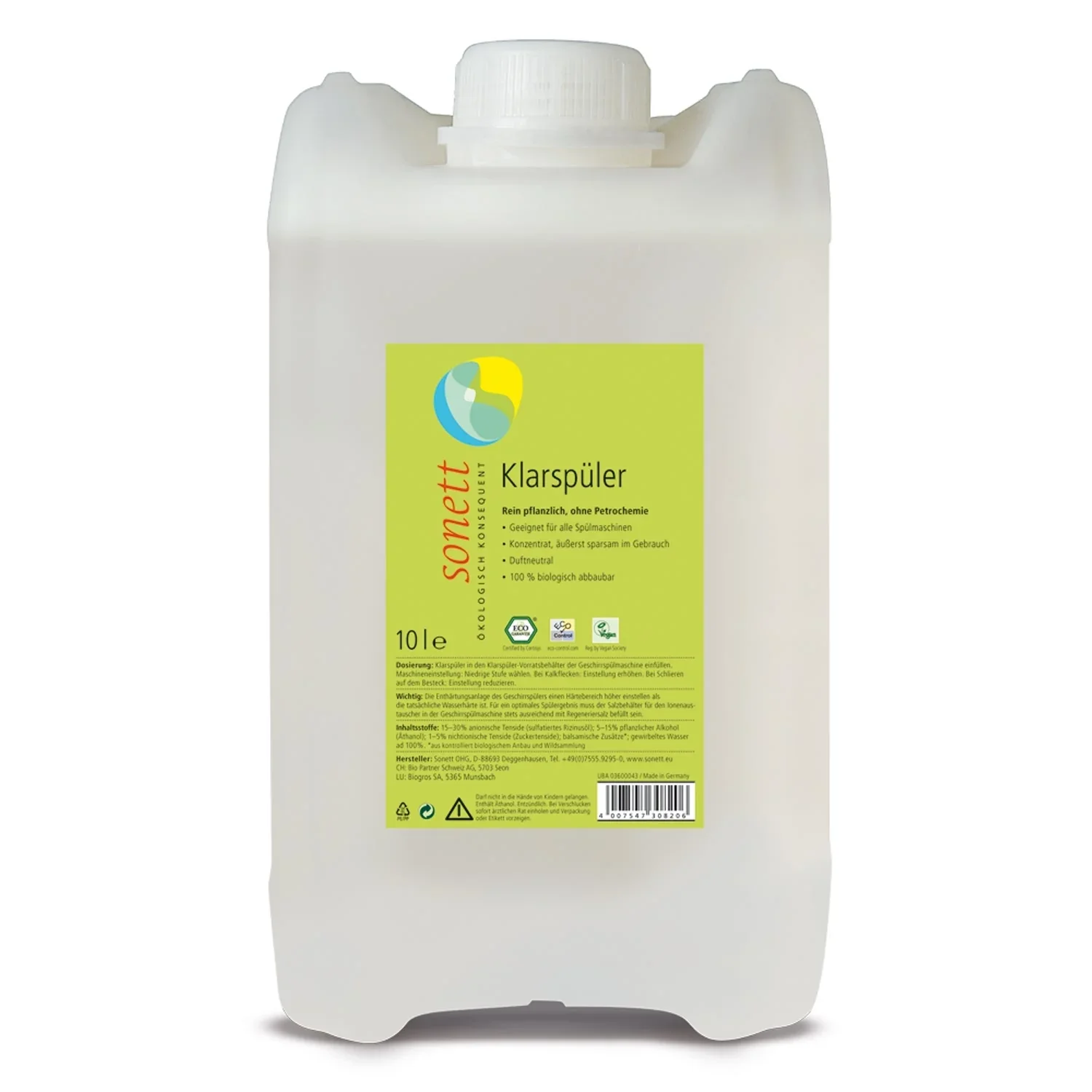 "Liquide de rinçage lave-vaisselle 10 litres, liquide de rinçage écologique, produit de rinçage lave-vaisselle image"