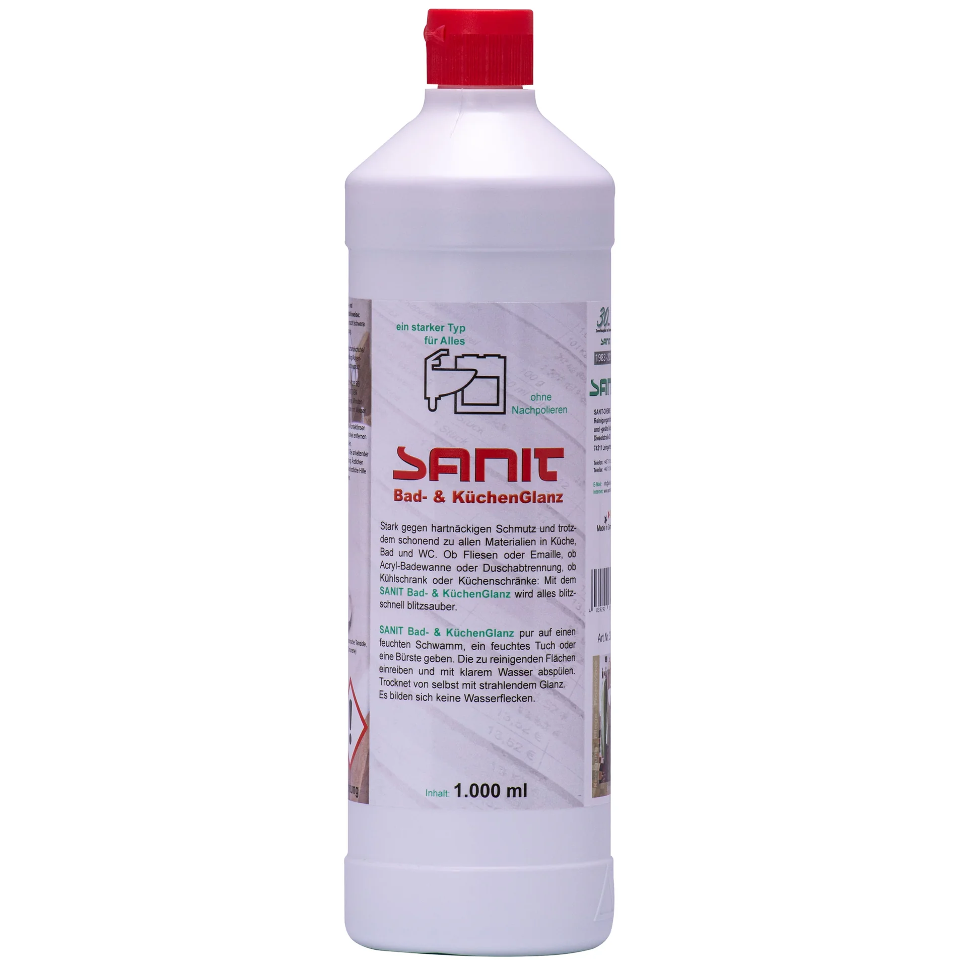 "Nettoyant salle de bain, cuisine, multi-surfaces, 1 litre, Brillance image"