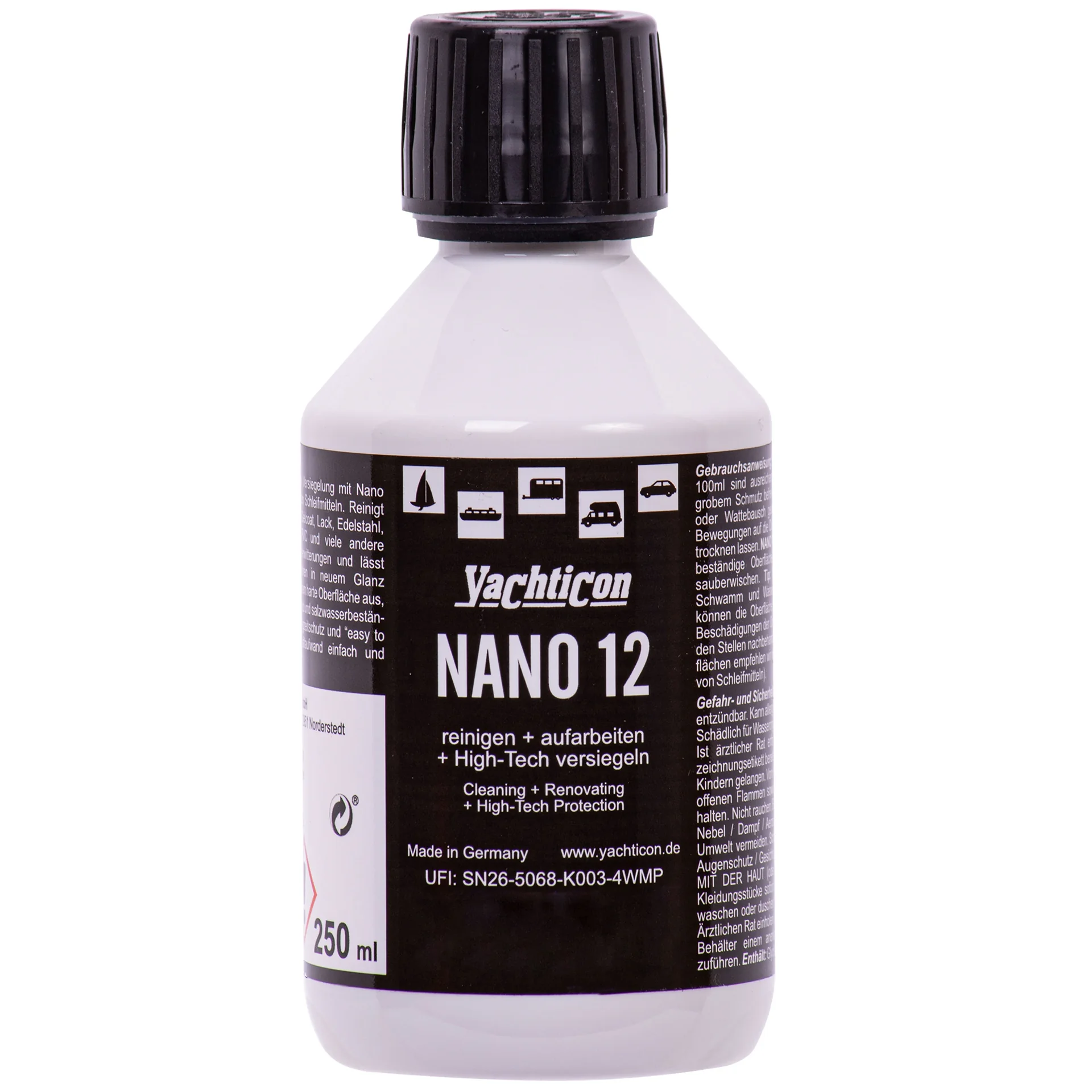 "Protection bateau, Nettoyage bateau, Entretien bateau, YACHTICON Nano 12 High-Tech Versiegelung image"