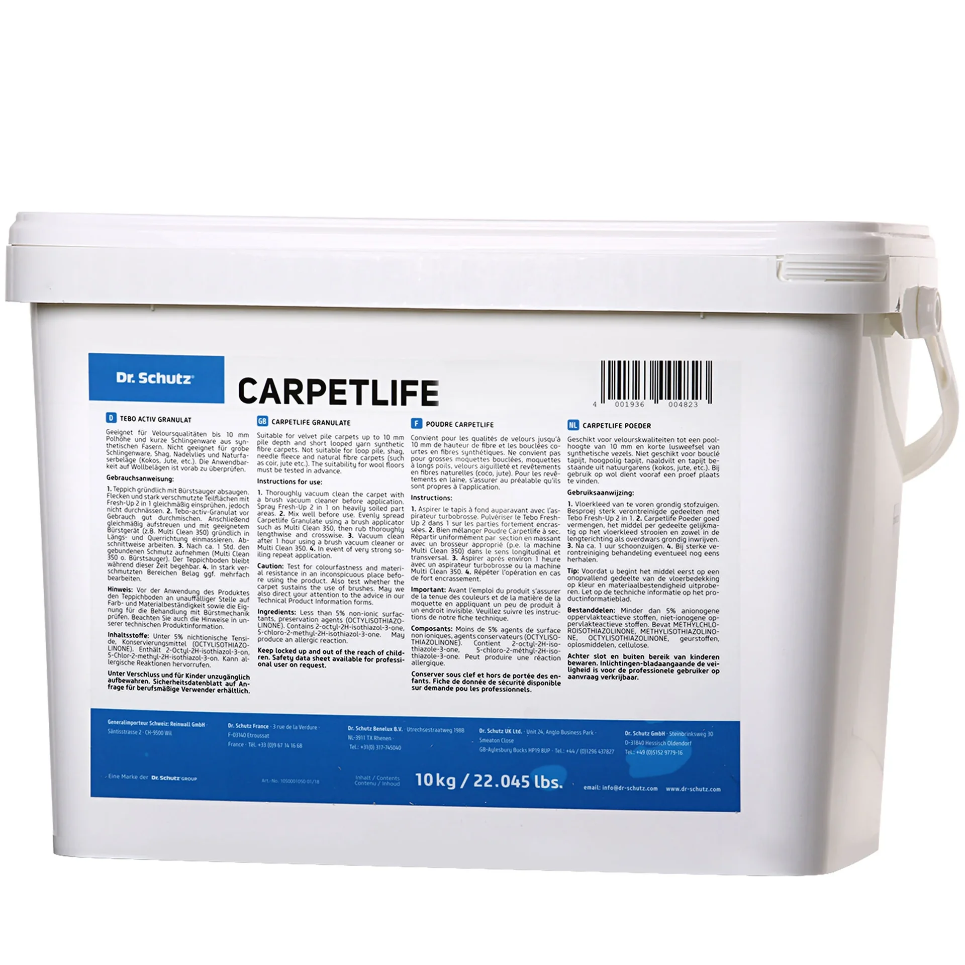 "Nettoyant moquette granules 10 kg, nettoyage à sec moquette, pour environ 150 m³ image"