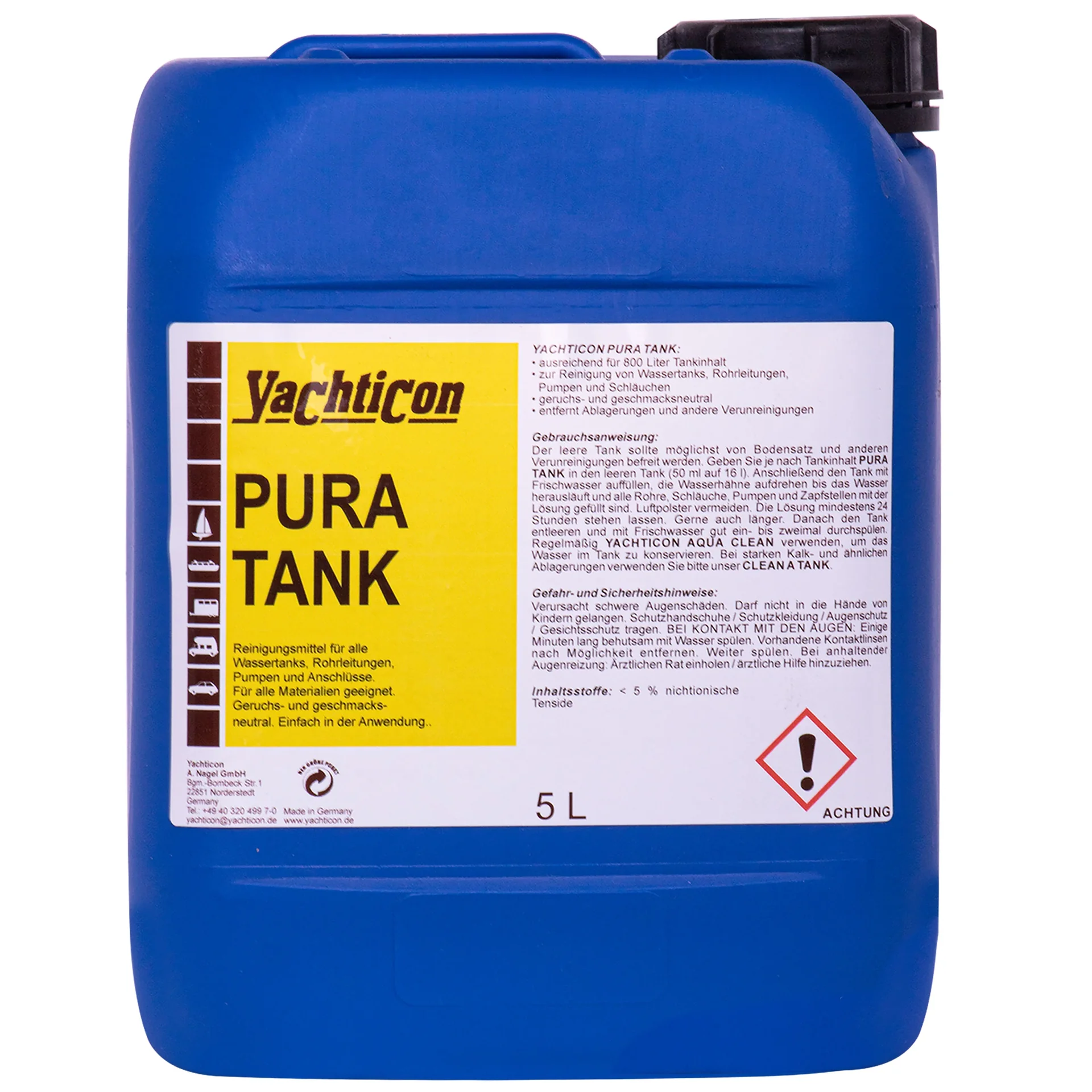 "Nettoyage réservoir eau potable, purificateur eau réservoir 5 Liter, eau potable bateau sans chlore image"