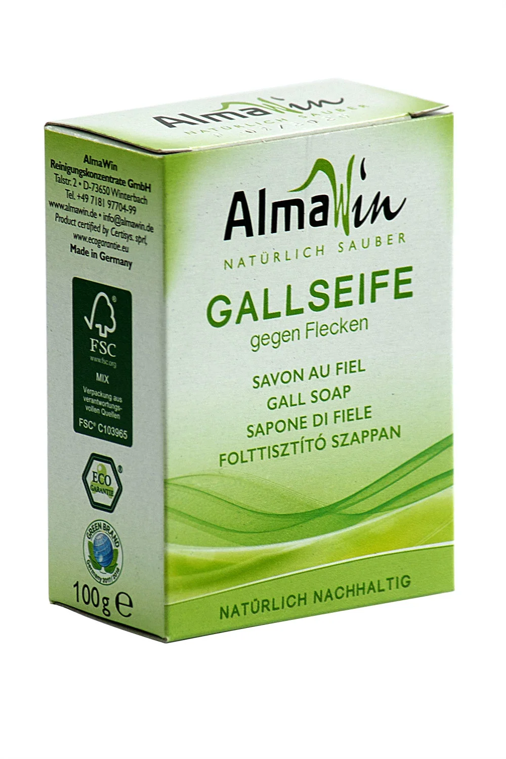 "Savon fiel, savon au fiel de boeuf, 100 g, savon détachant, ALMAWIN image"