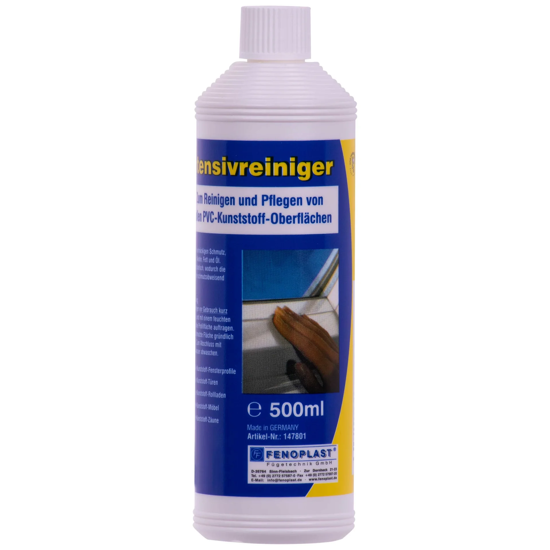 Nettoyant PVC intensif, Rénovateur PVC, Nettoyage profilés PVC, 500ml