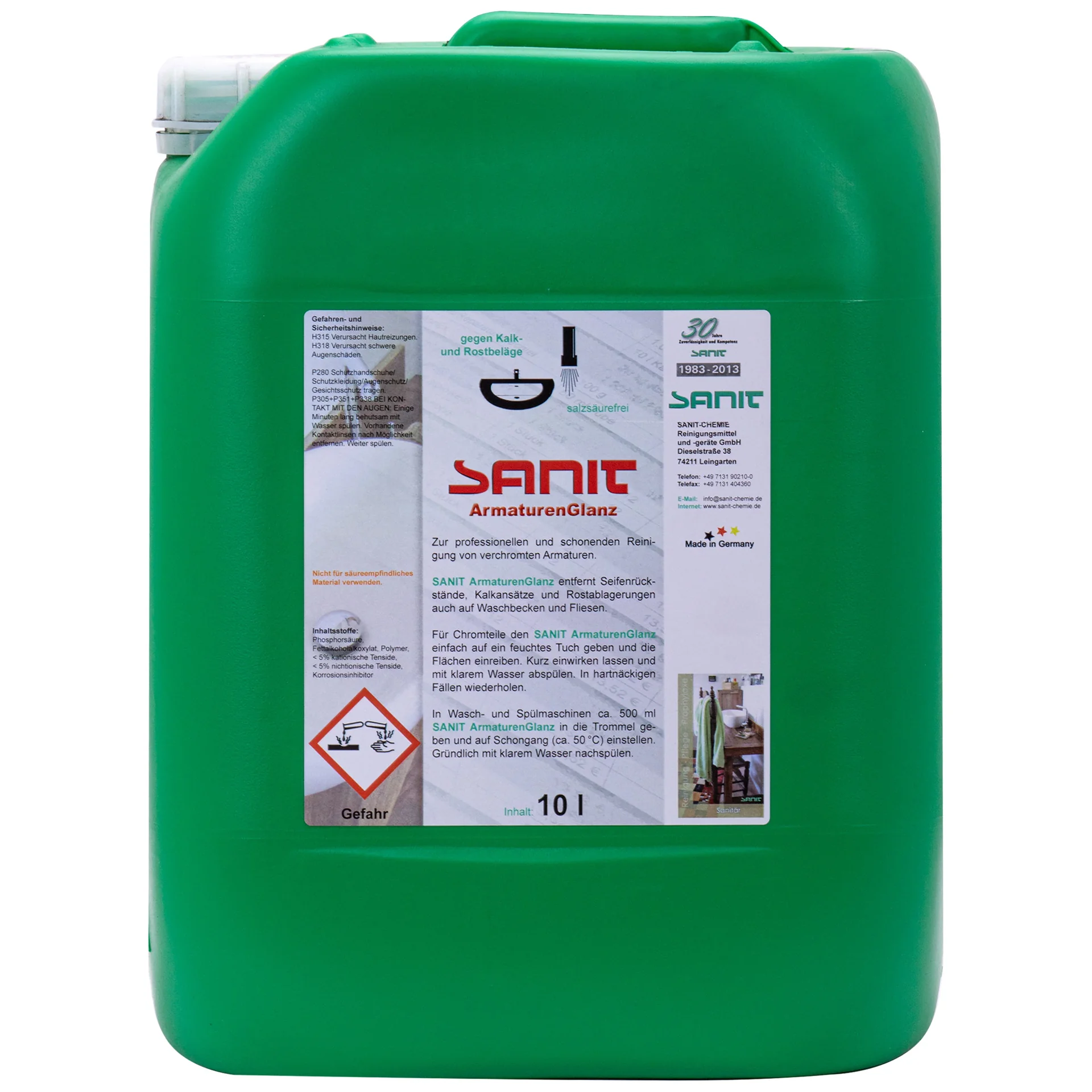 "Nettoyant robinetterie professionnel 10 Liter, Nettoyant inox professionnel, Nettoyant sanitaires professionnel image"