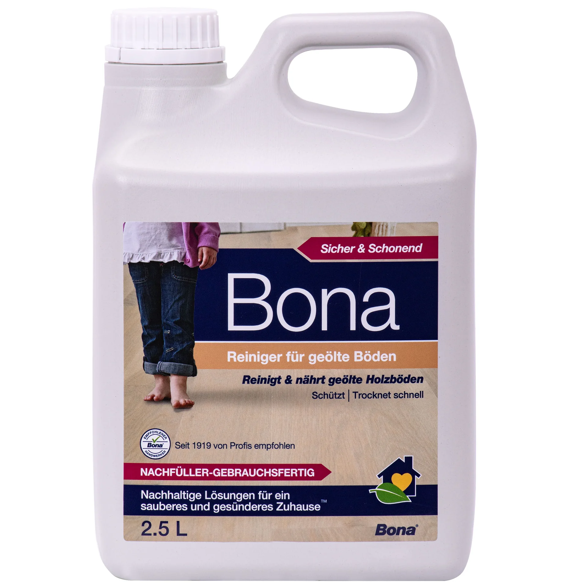 "Nettoyant pour parquet huilé 2.5L, Nettoyant bois huilé, Bidon NF pour Spray Mopp image"