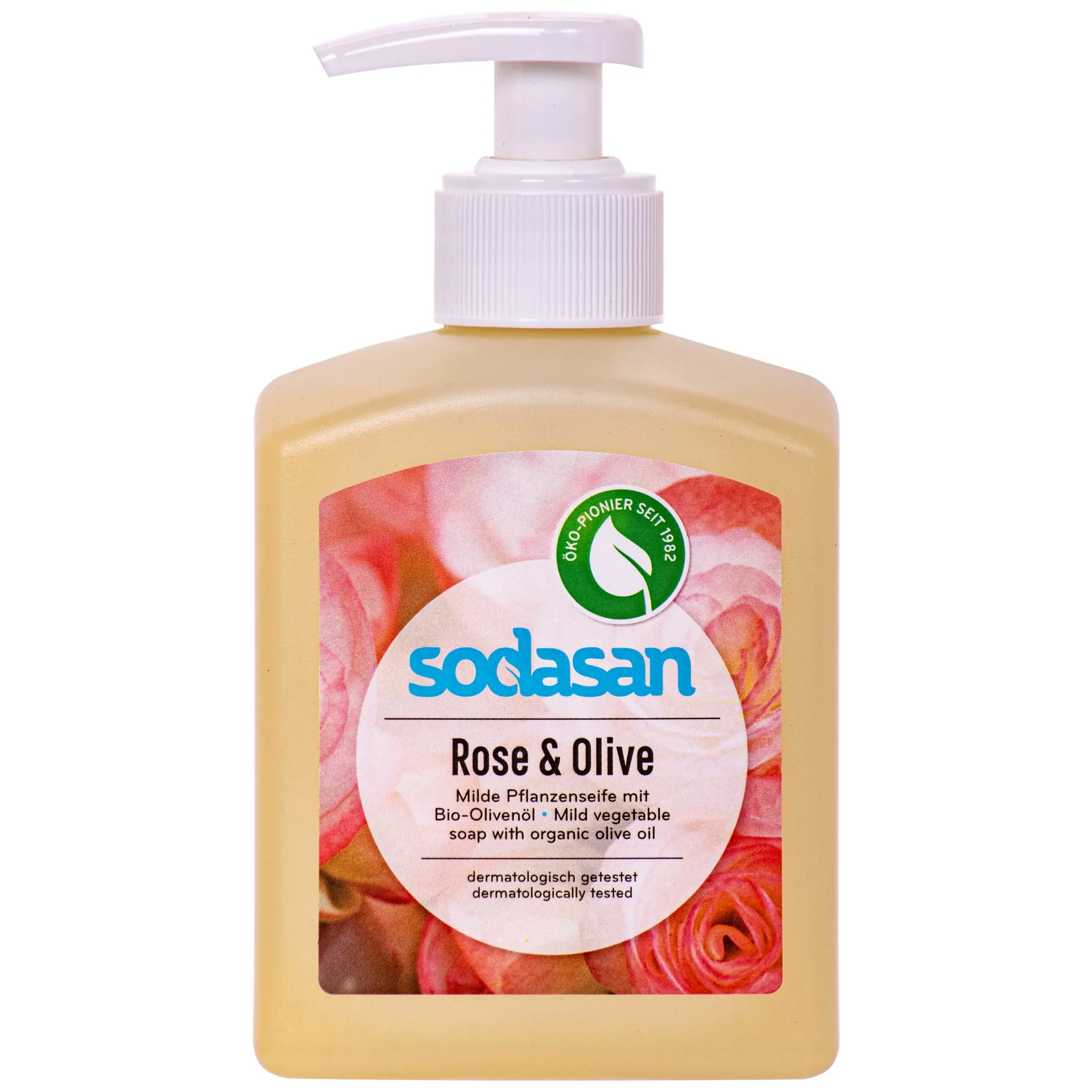 "Savon liquide mains, Savon Rose-Olive 300 ml, savon naturel, savon végétal image"