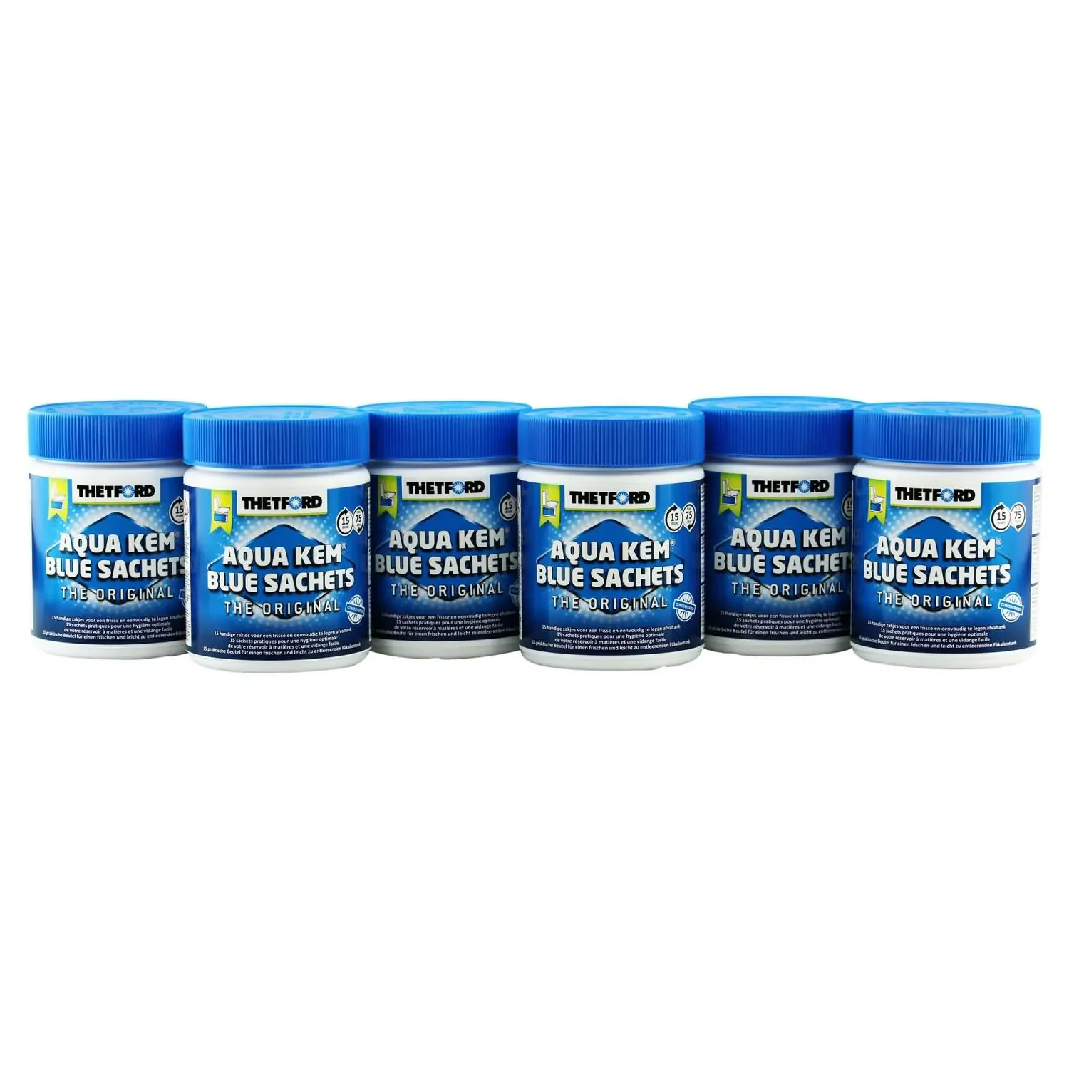 "Sachets toilettes chimiques, produit WC chimique, 15 sachets, 6 doses image"